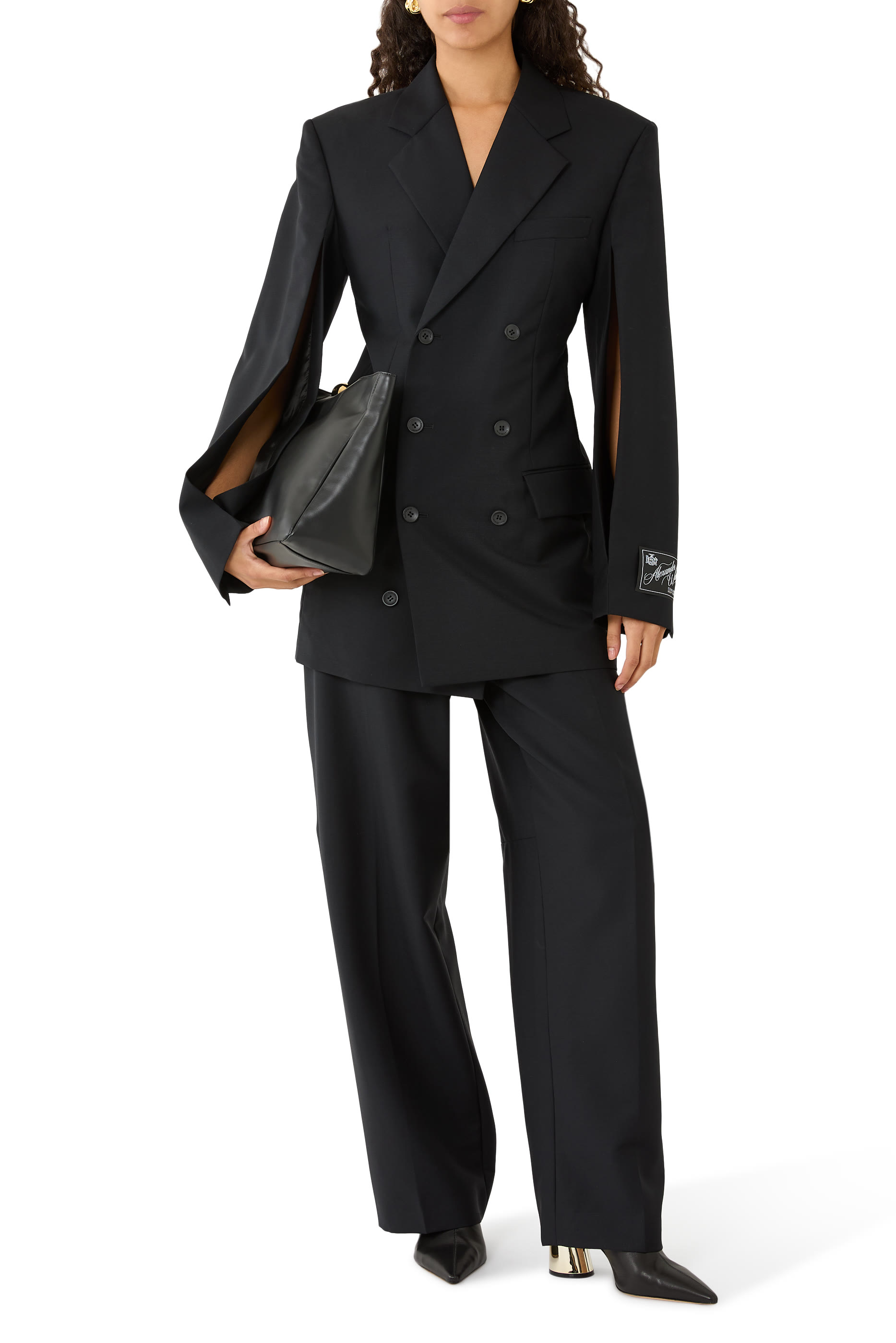 Mid-Rise Tailored Pants