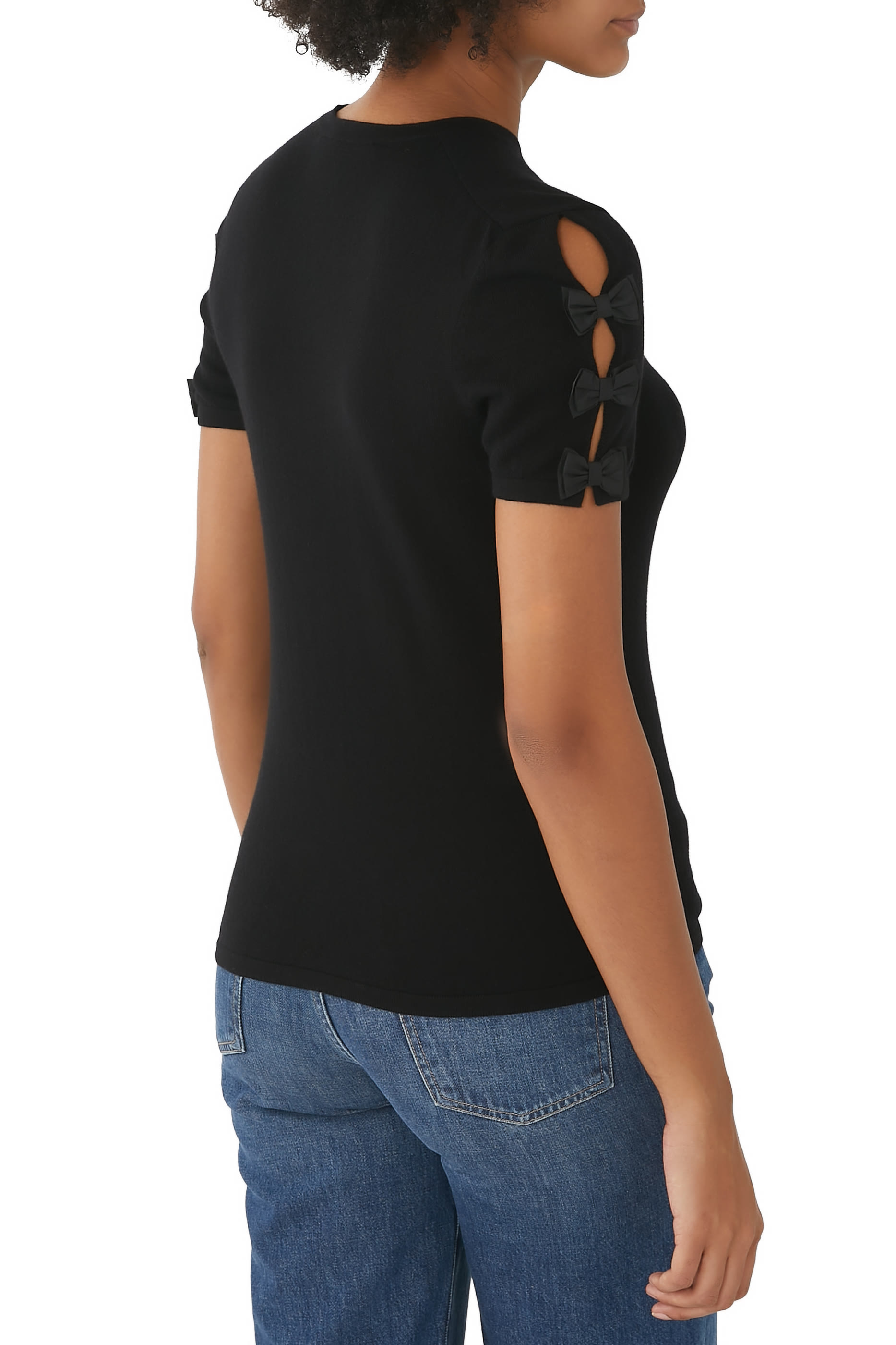 Cashmere Top With Bow Details