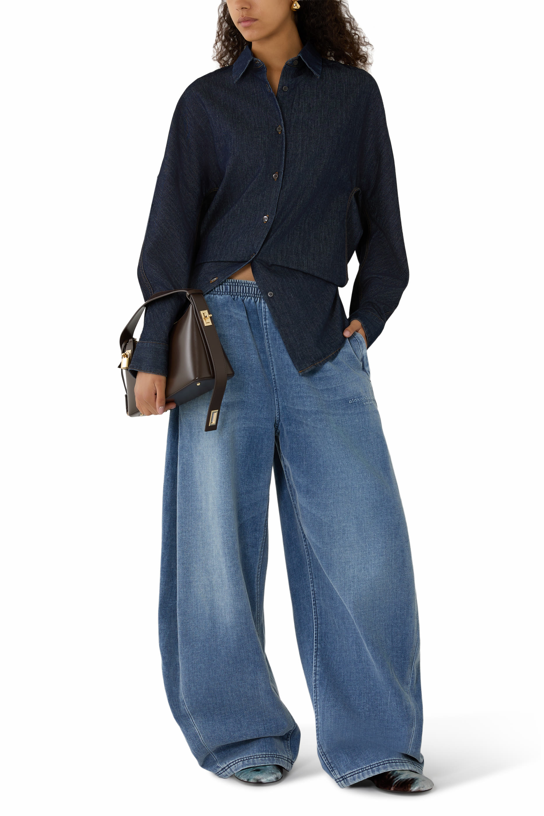 Brushed Denim Sweatpants