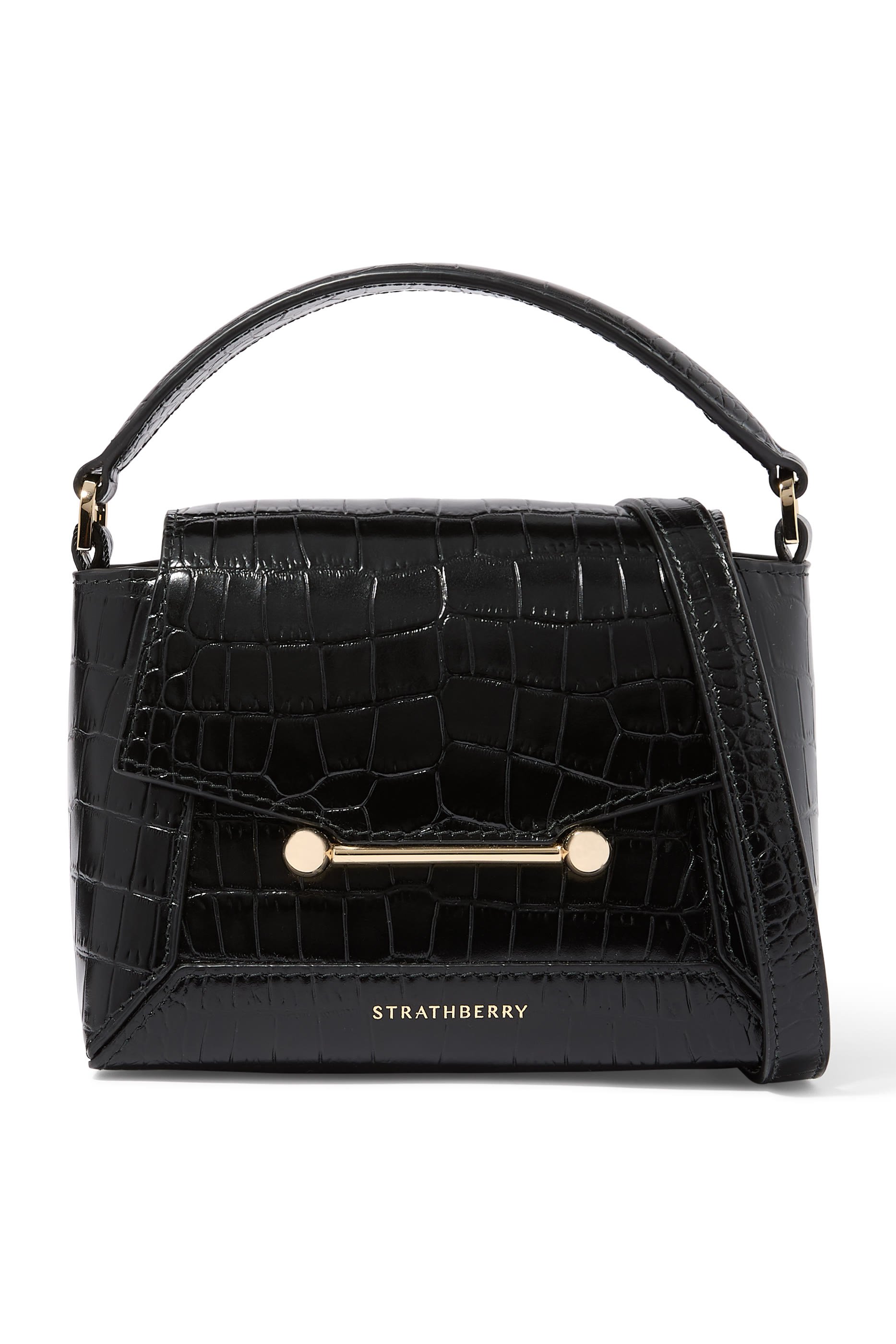 Mosaic Nano Croc-Embossed Handbag