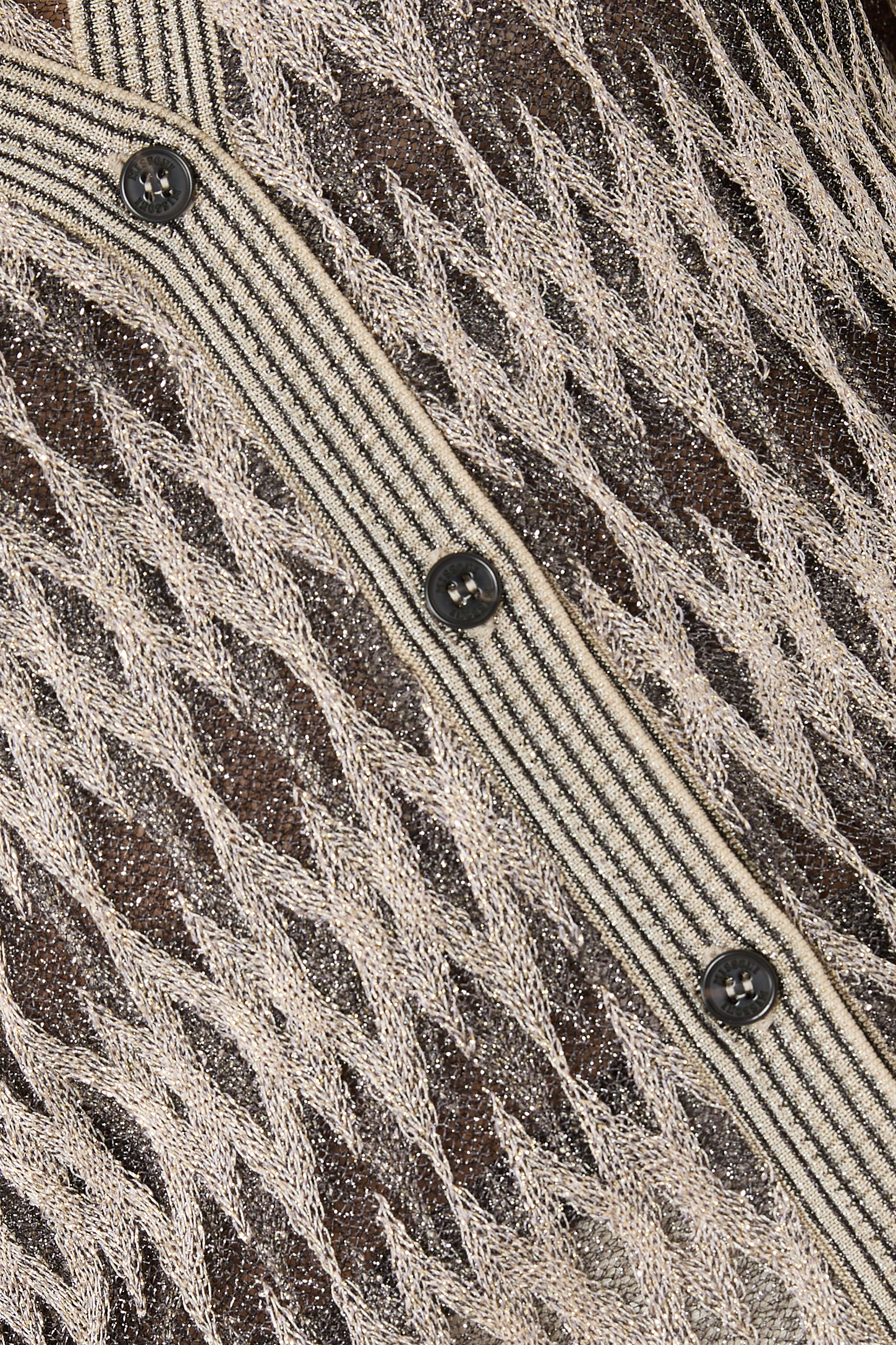 Zigzag Buttoned Cardigan