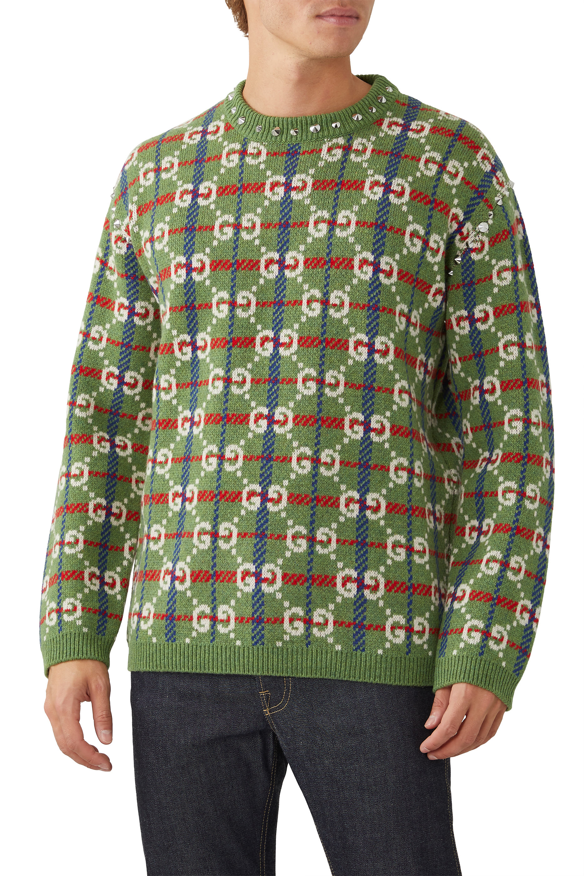 Monogram-Check Sweater