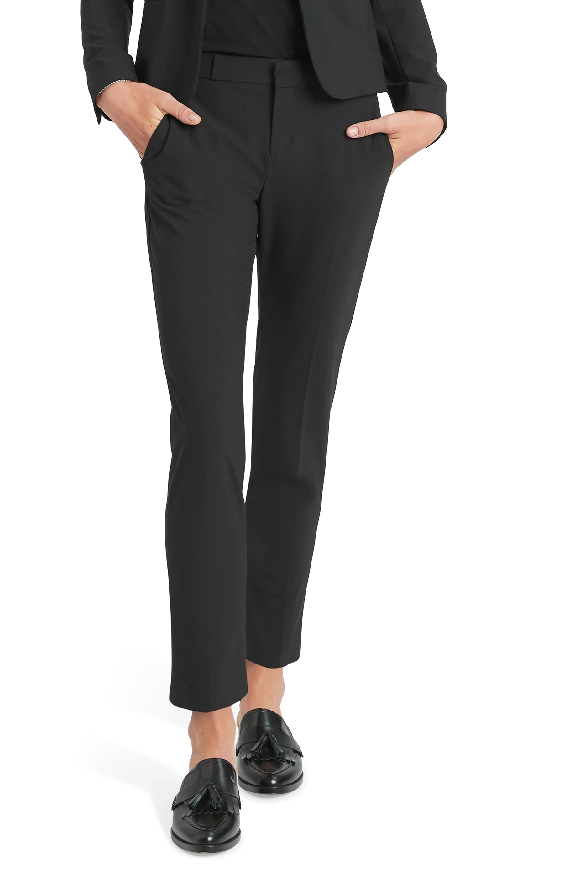 Buy Banana Republic Avery Straight-Fit Washable Wool-Blend Ankle Pant ...