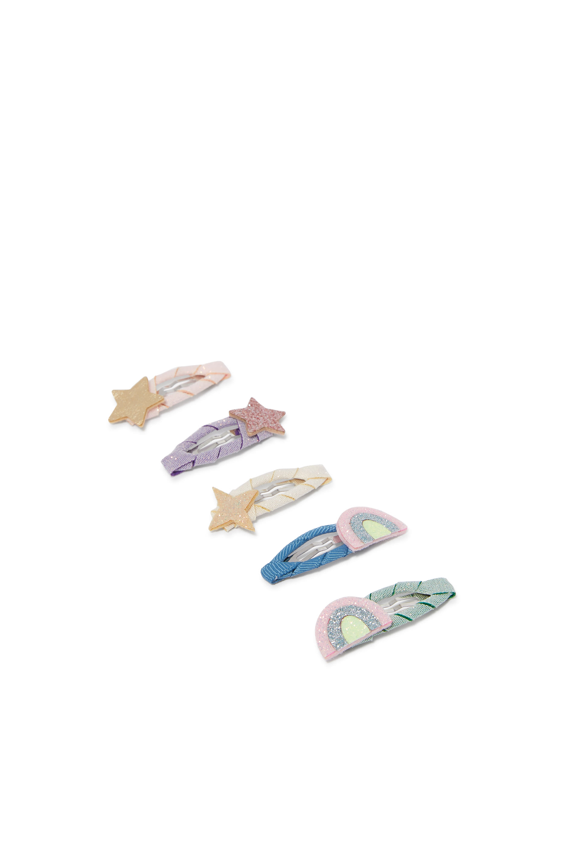 Kids Rainbow & Star Clips, Set of 5