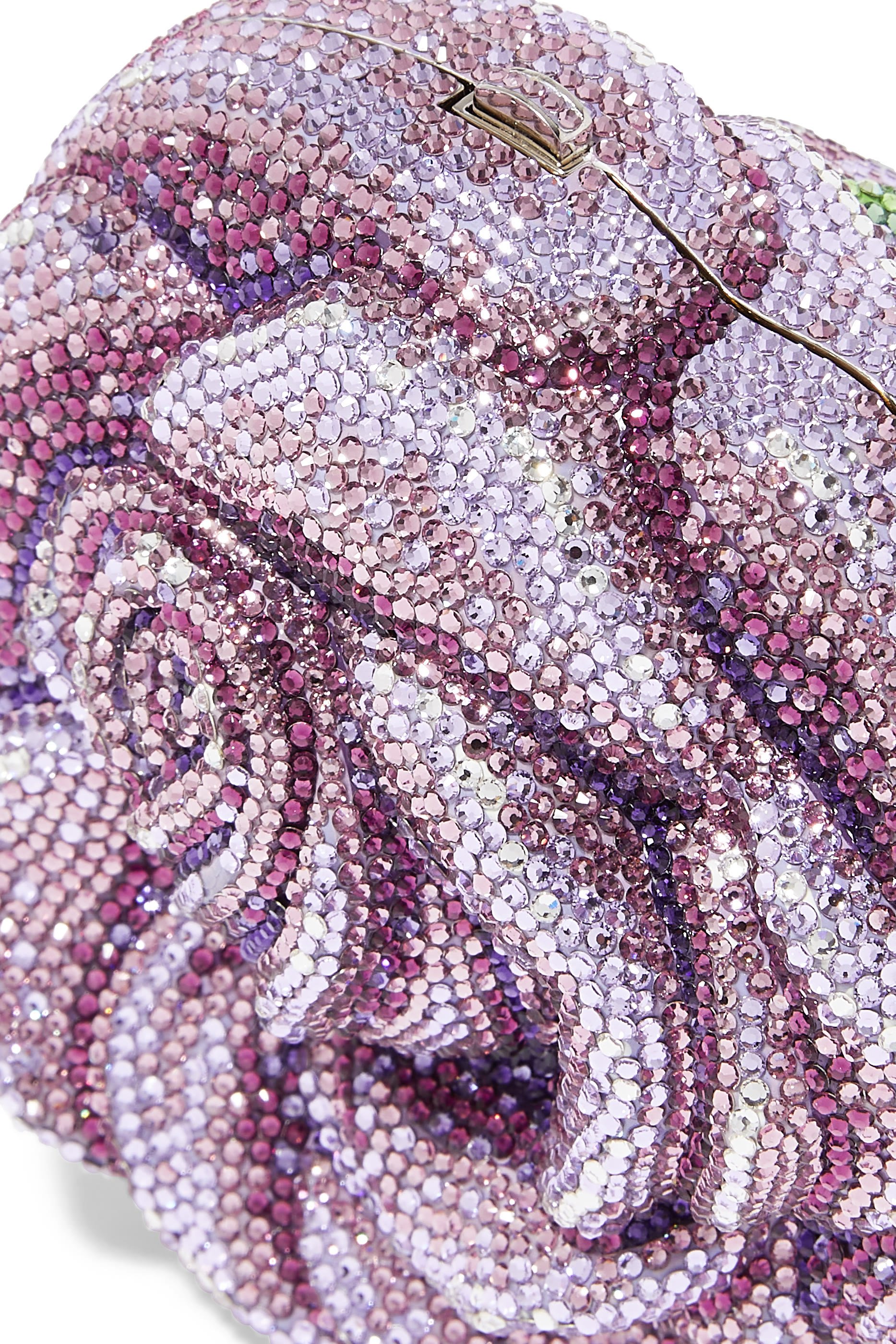 Rose Melody Bejeweled Flower Clutch