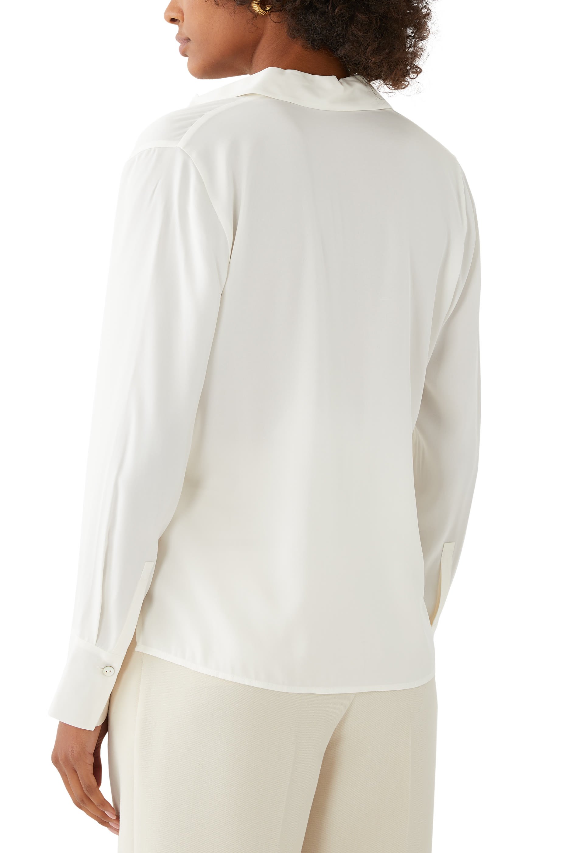 Pullover Long Sleeves Silk Blouse