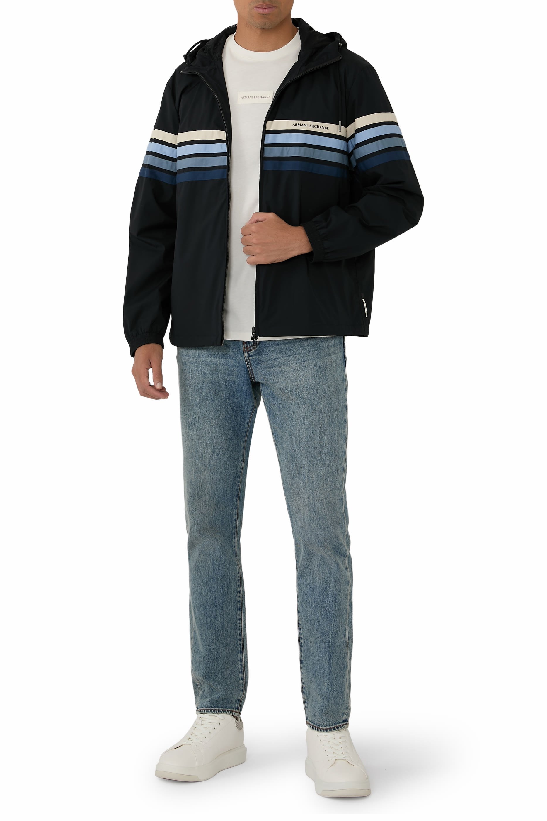 AX Logo Cotton-Jersey T-Shirt