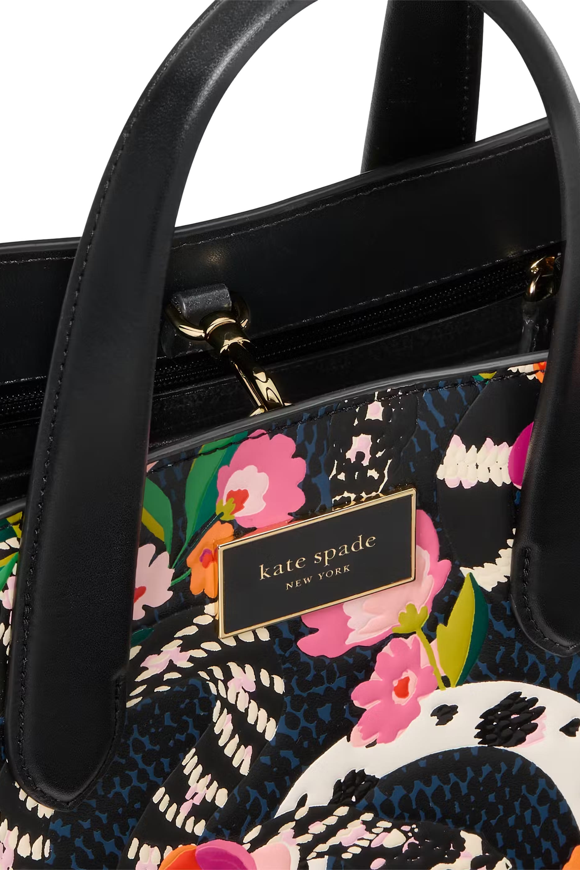 Manhattan Snake Print Embossed Leather Small Tote Bag