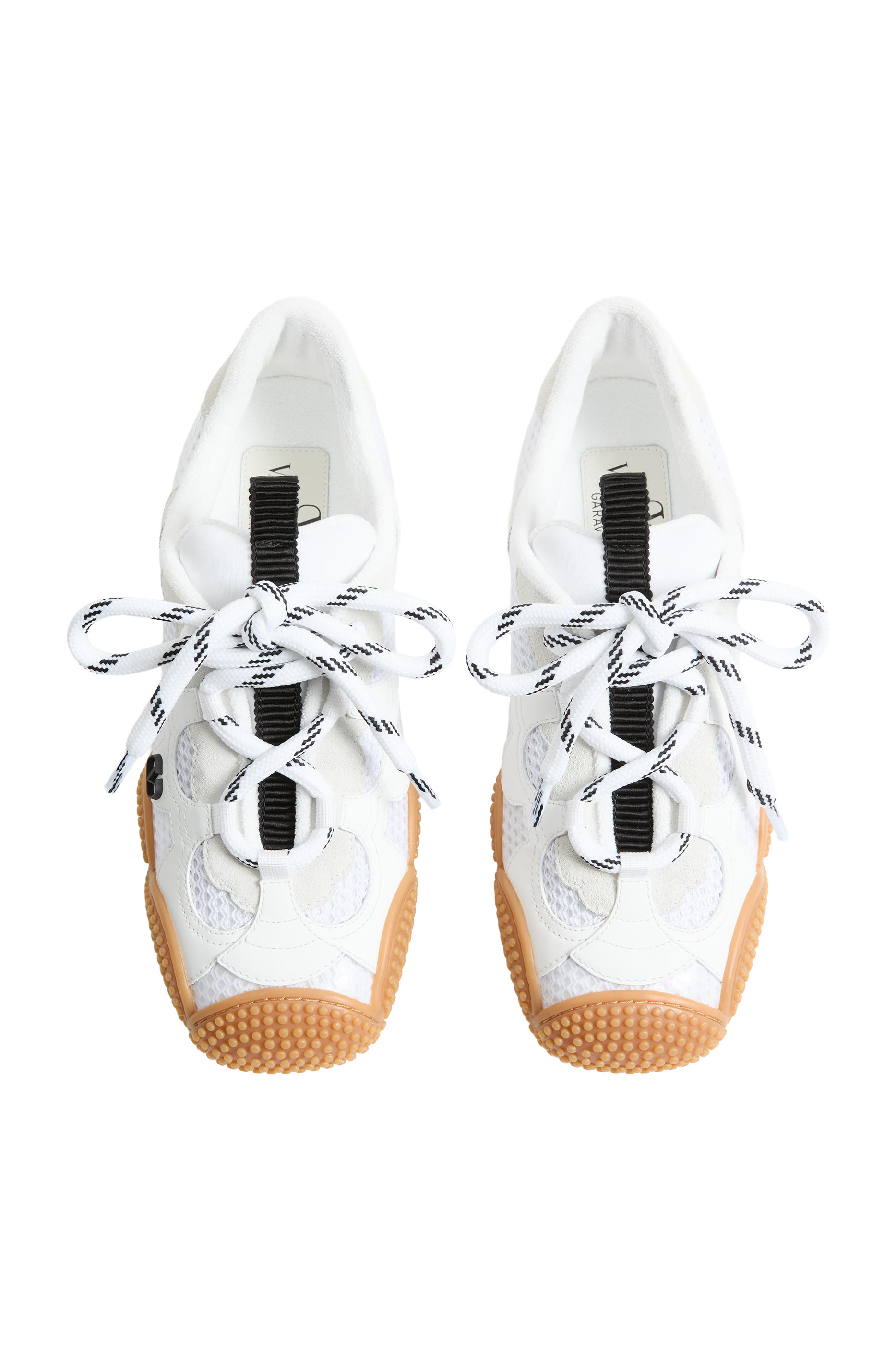  Amphibia Sneakers in Rubberized Calfskin and Split Leather