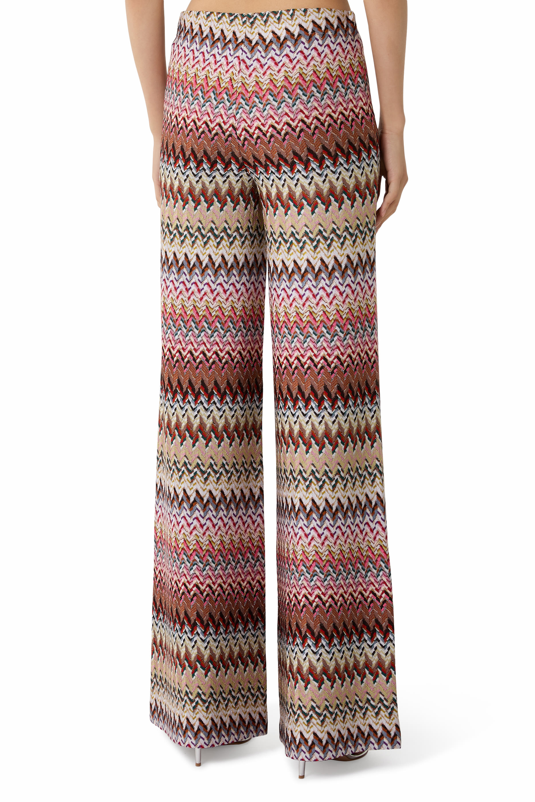 Zigzag Pattern Flare Pants
