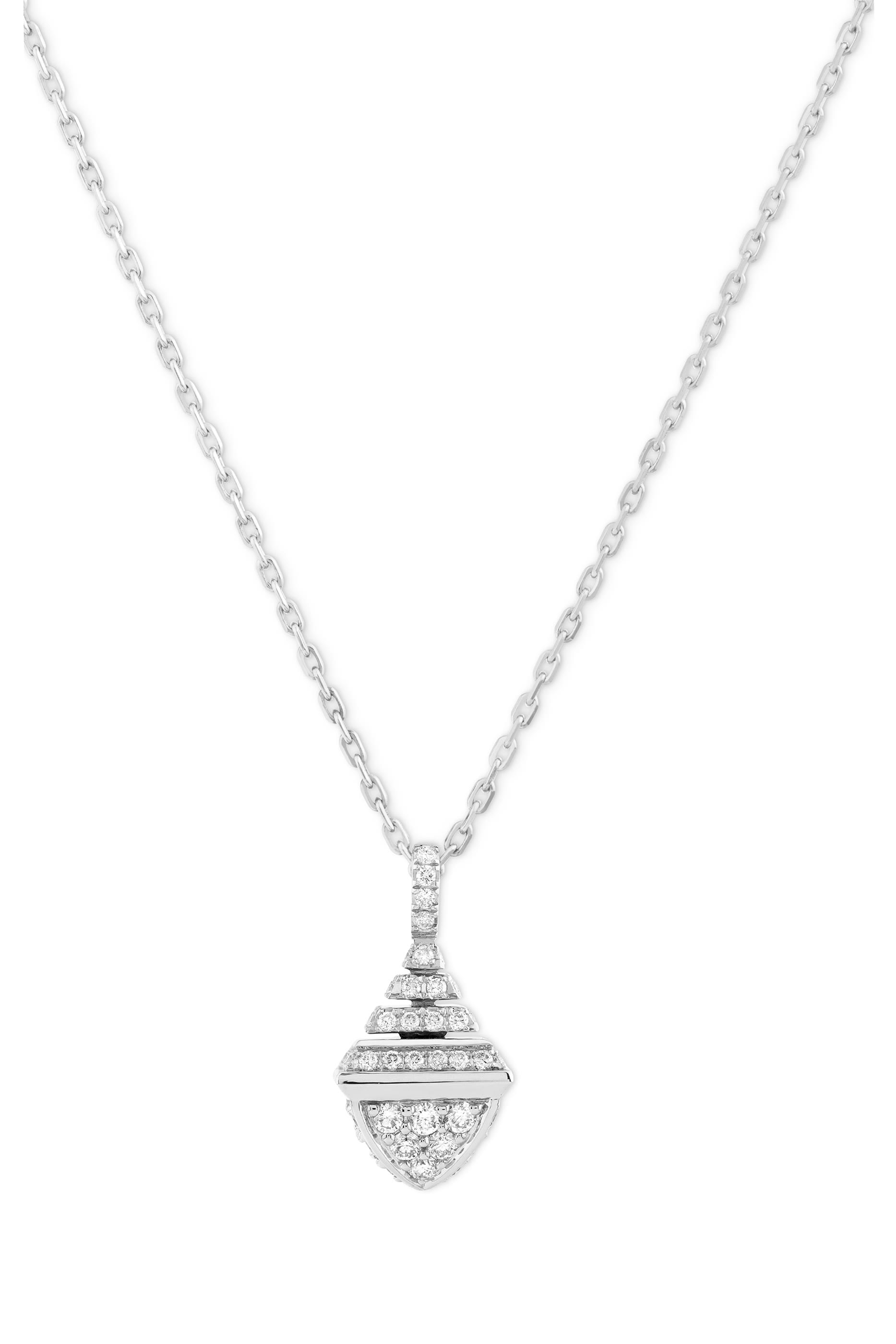 Cleo Mini Reve Diamond & White Gold Pendant