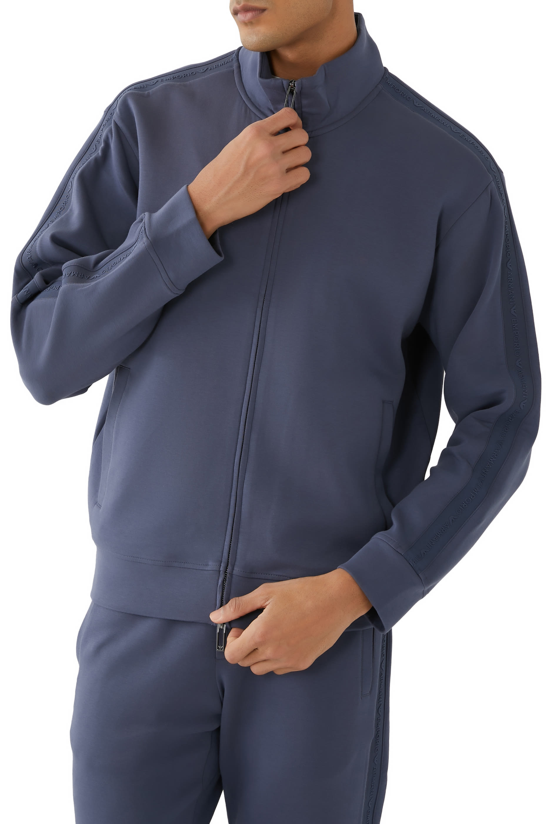 Jersey Zip-Up Sweatshirt