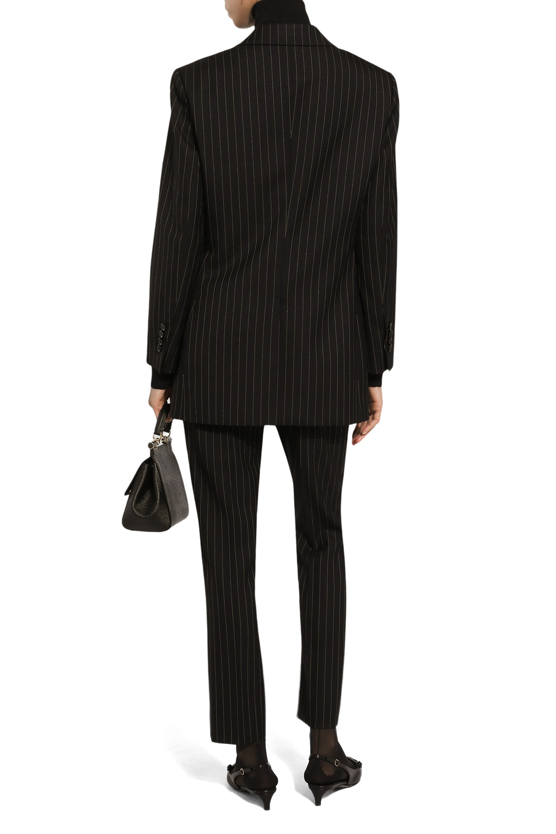 Tailored Pinstripe Wool Pants