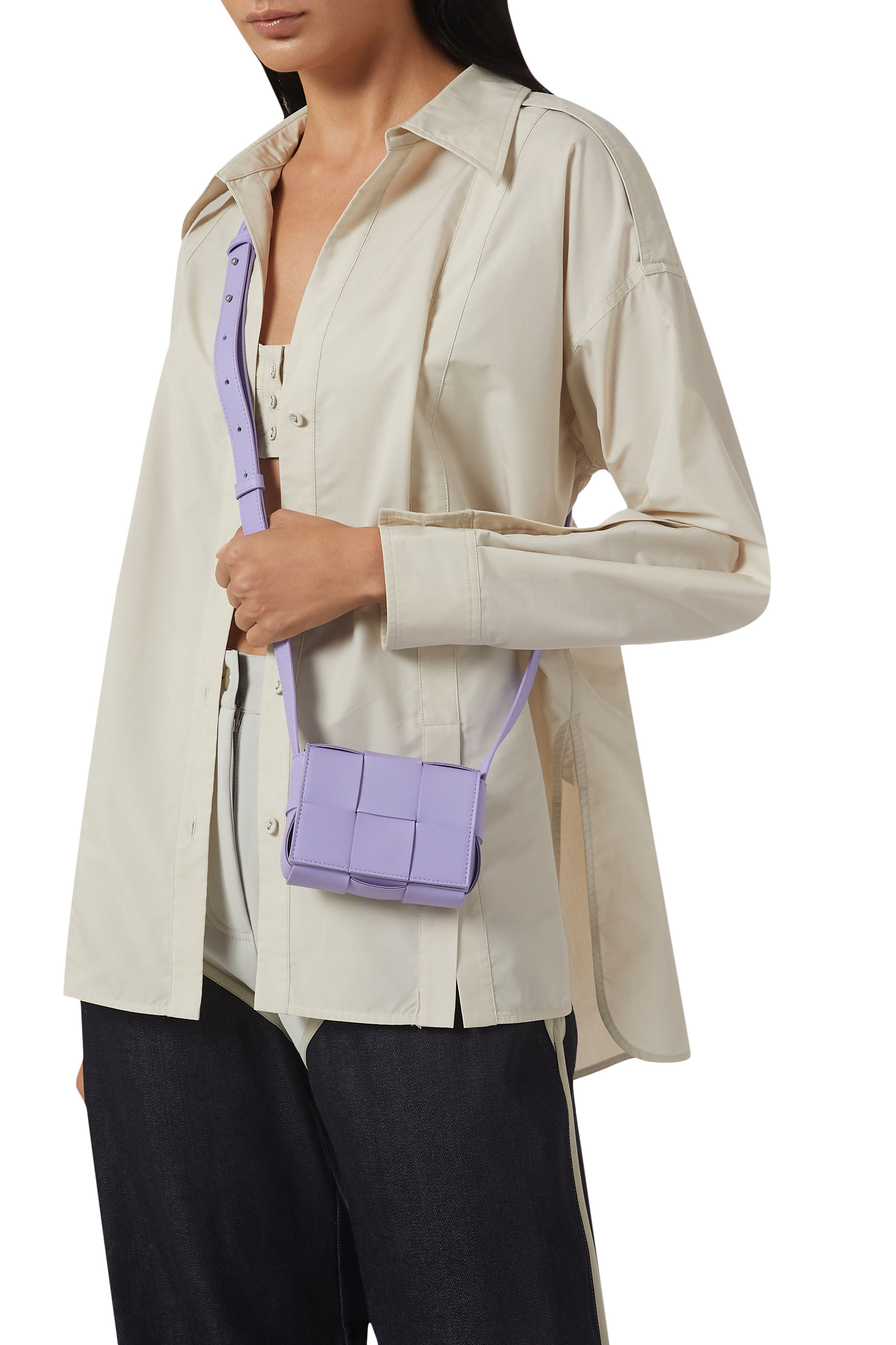 Mini Cassette Intrecciato Crossbody Bag