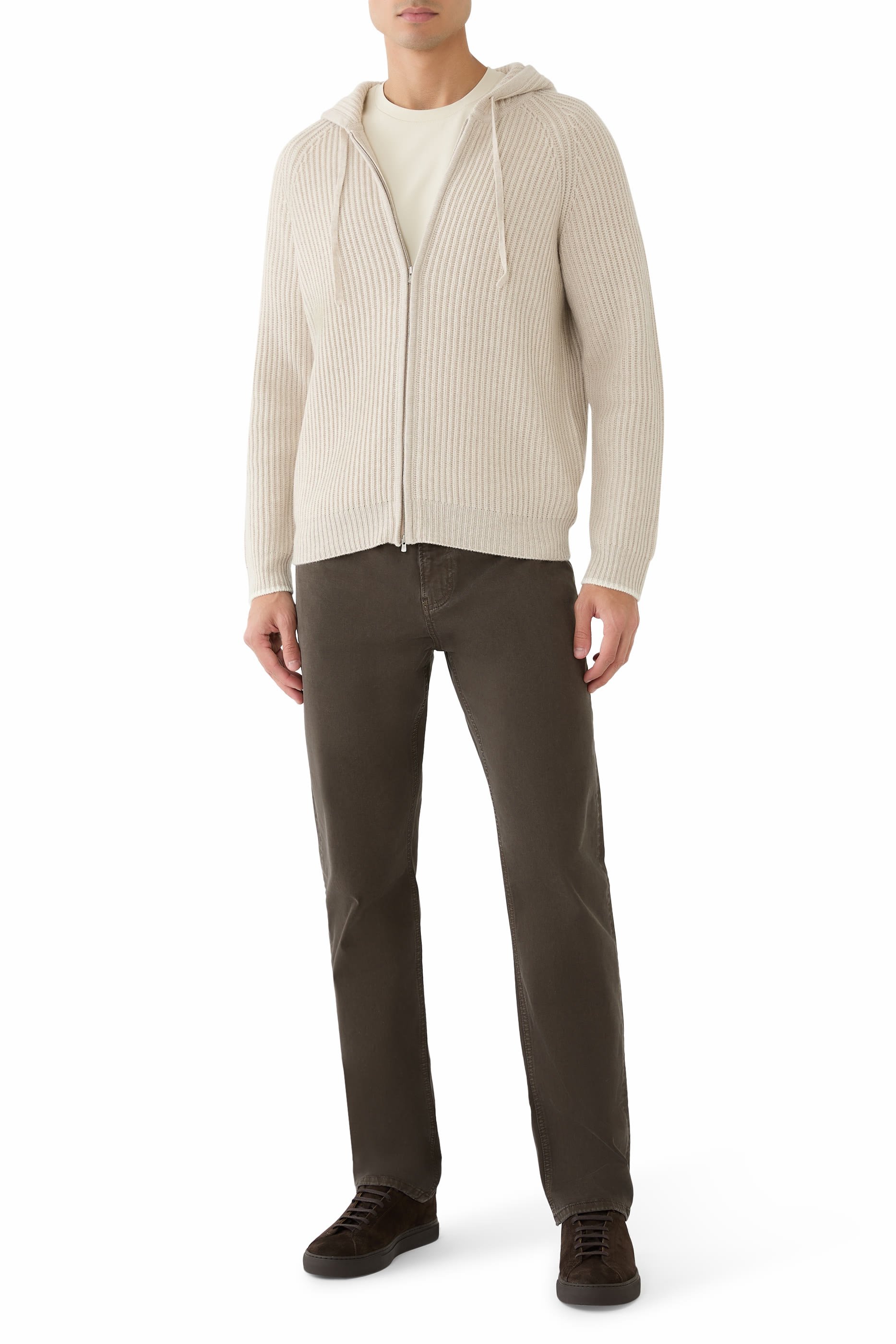 Zip-Up Hooded Cardigan