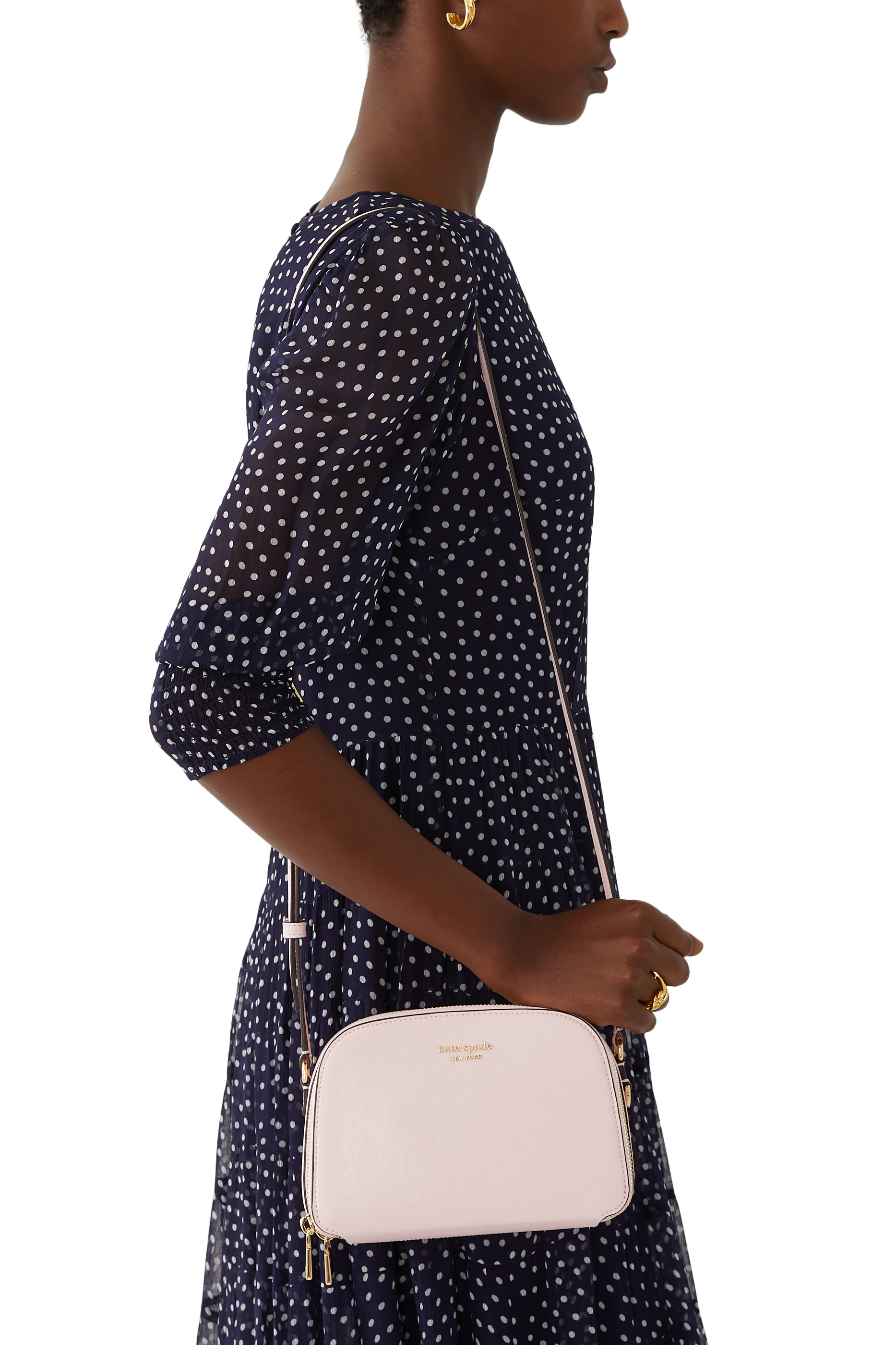 Devin Double Zip Dome Crossbody Bag