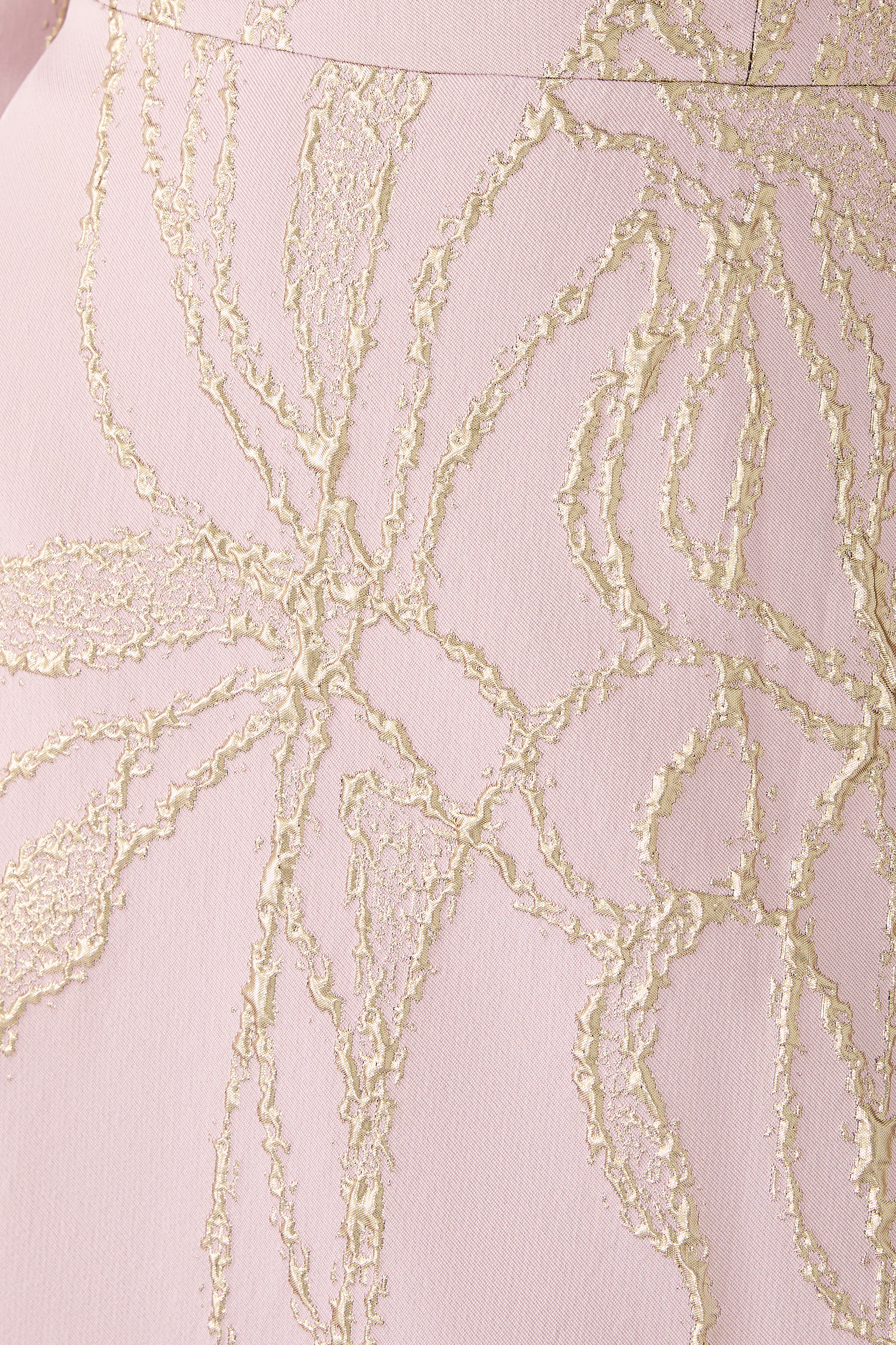 Jacquard Folded Off-Shoulder Gown