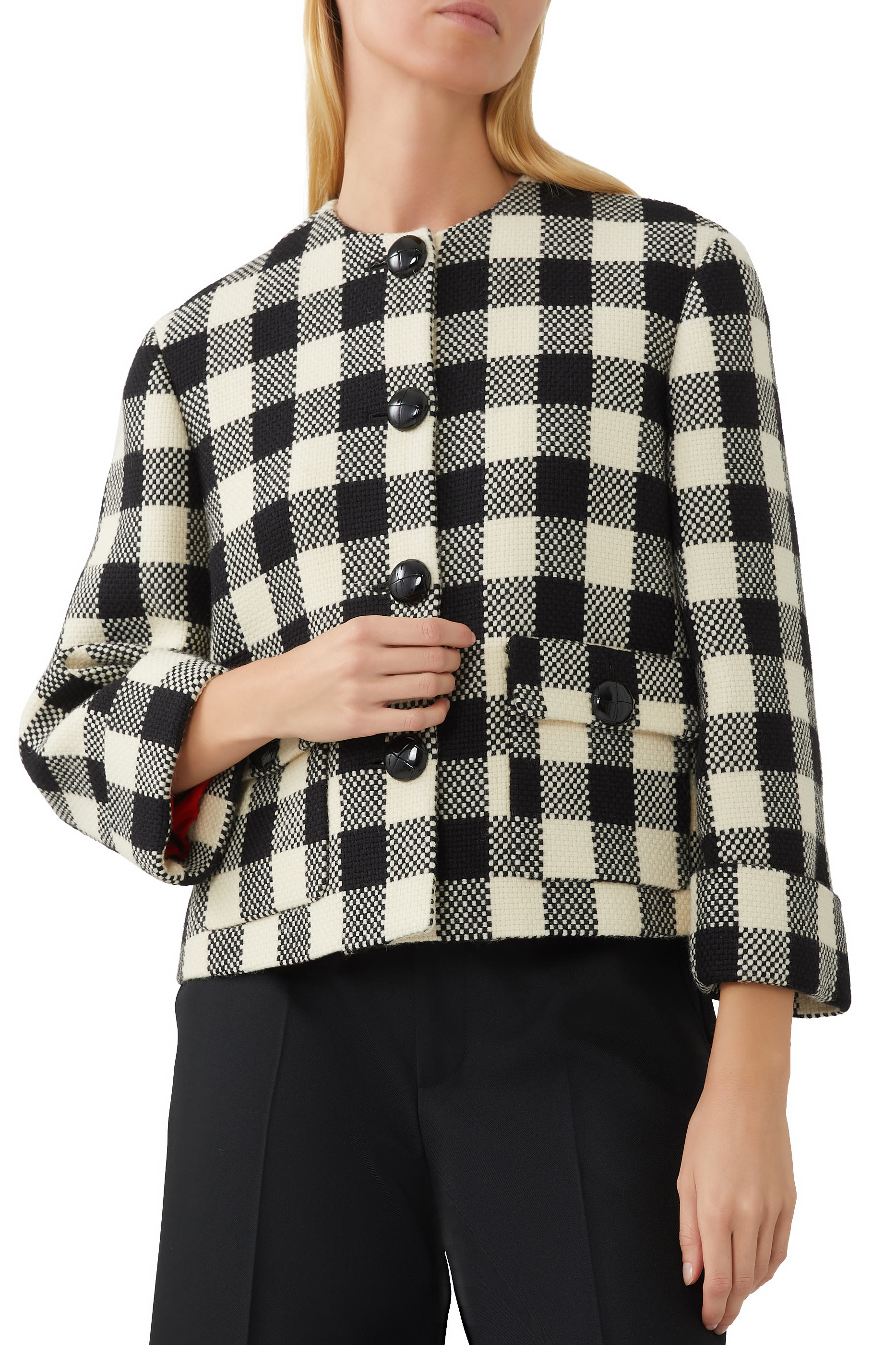 Gingham Wool Jacket