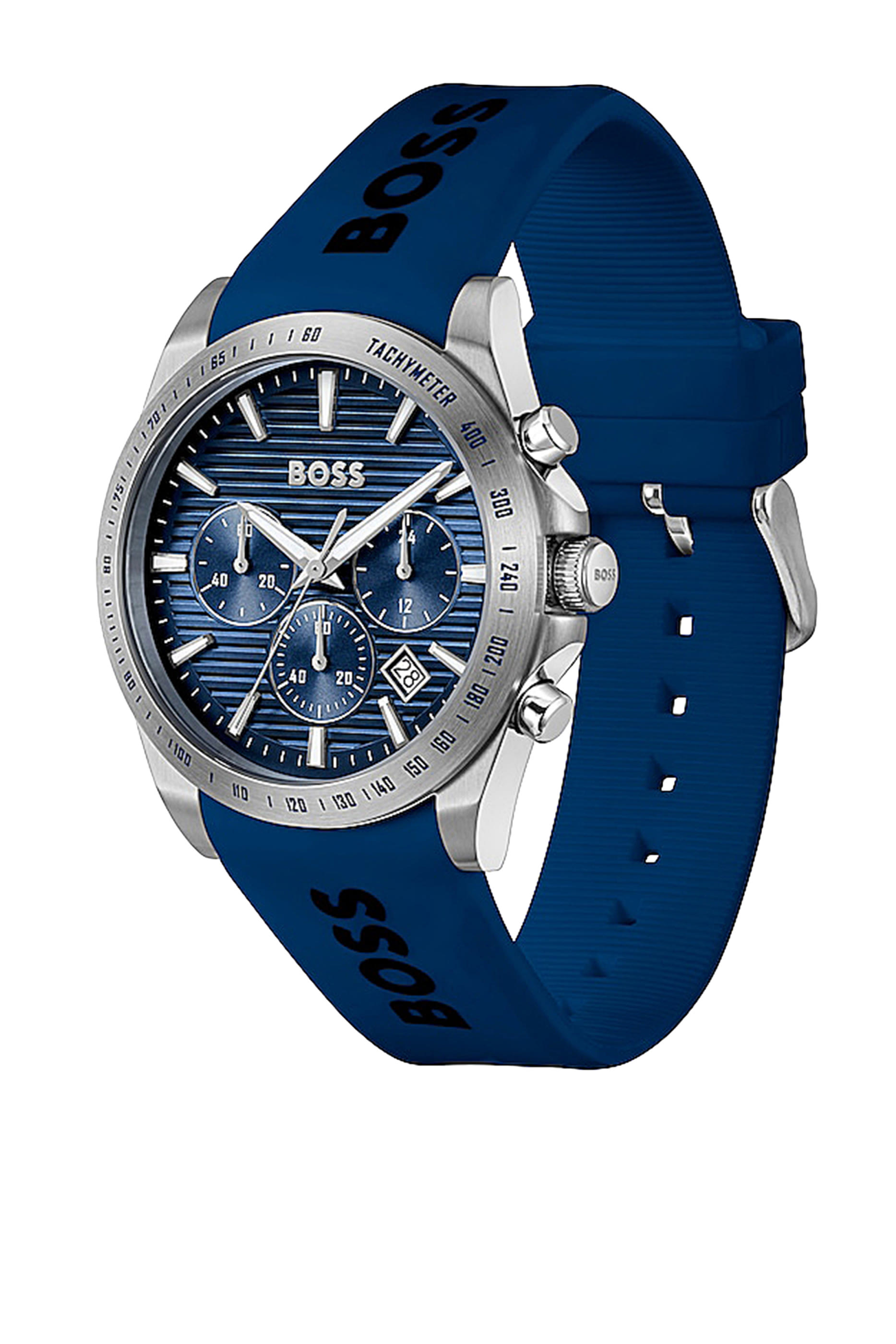 Strike Grooved-Dial Chronograph Watch