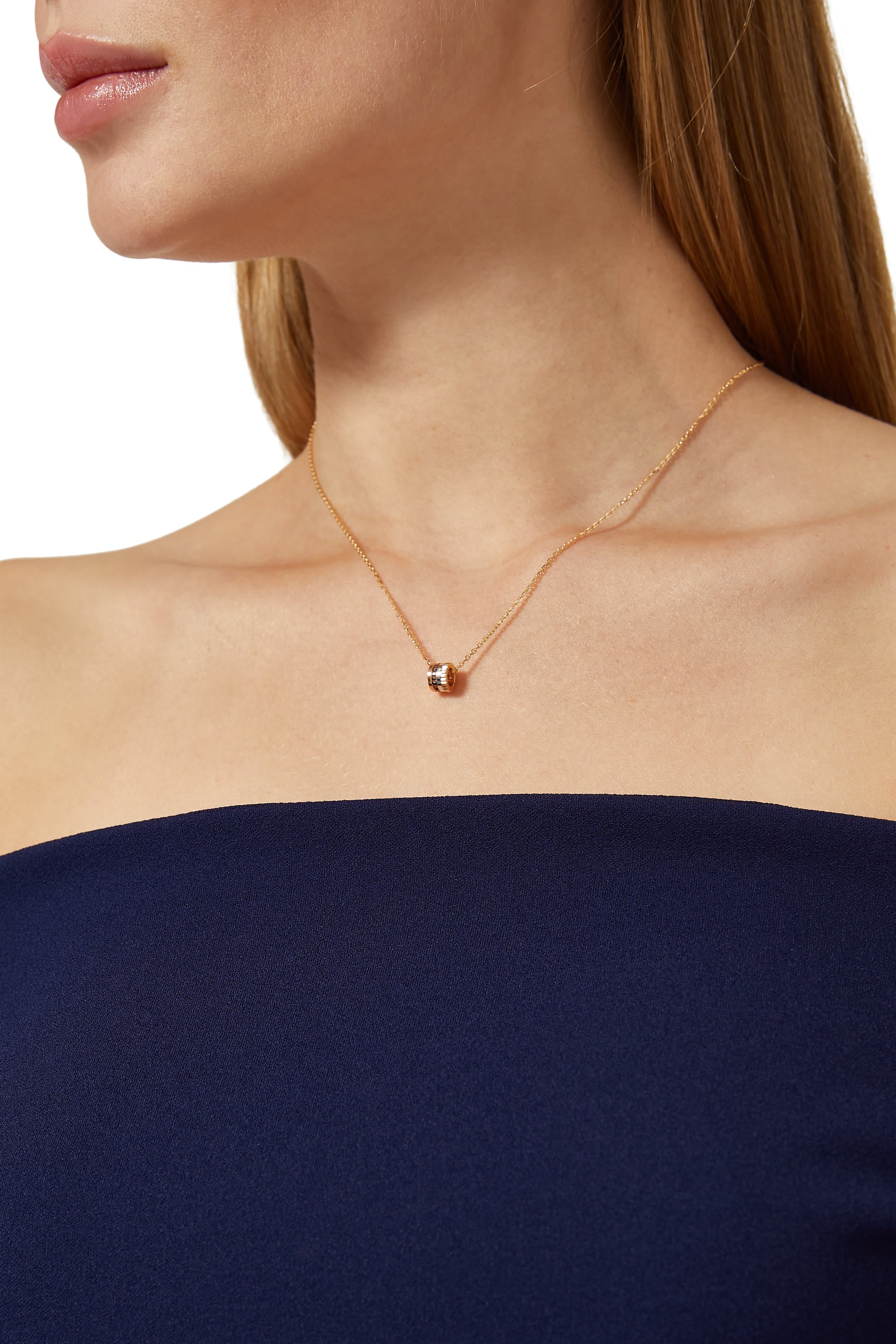 Quatre Classique Pendant, 18K Mix Gold & Diamonds