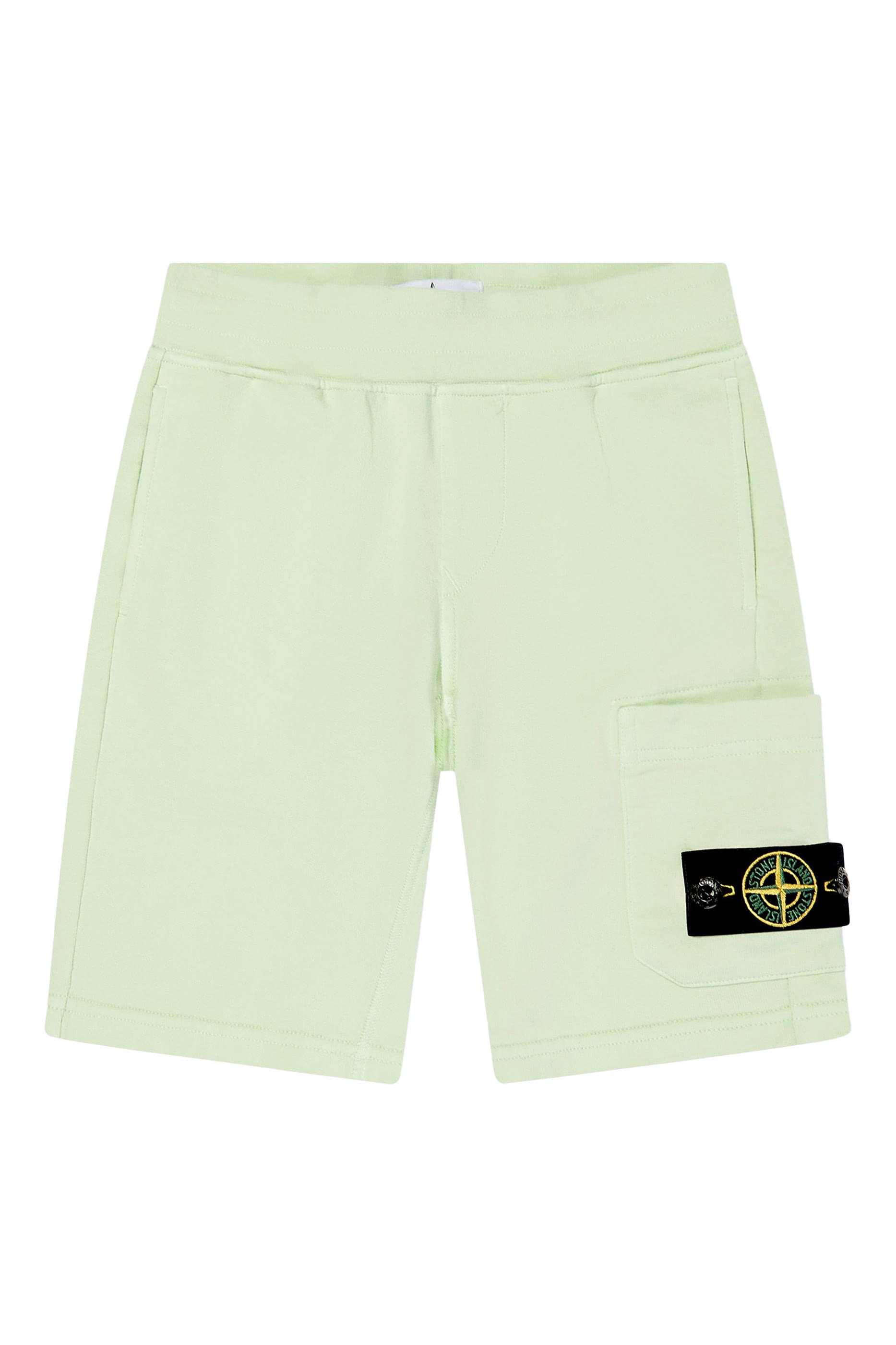 Kids Cotton Fleece Cargo Bermuda Shorts