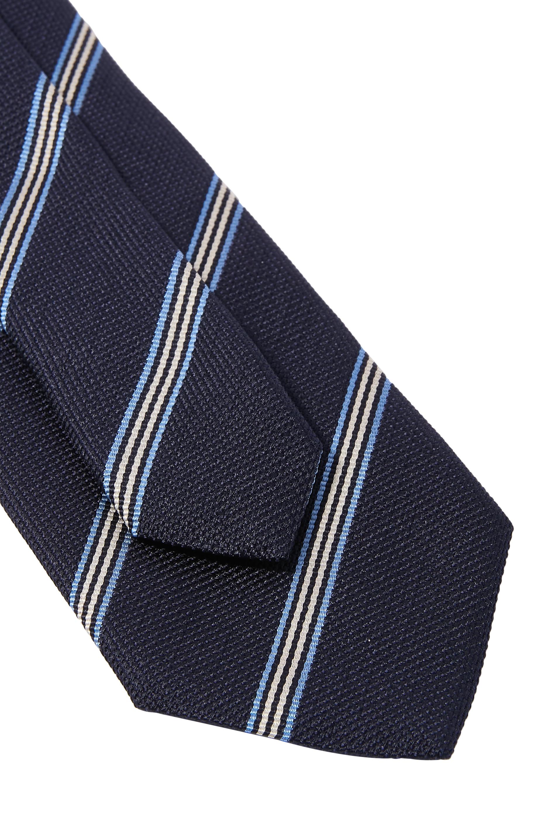Striped Woven Silk Tie