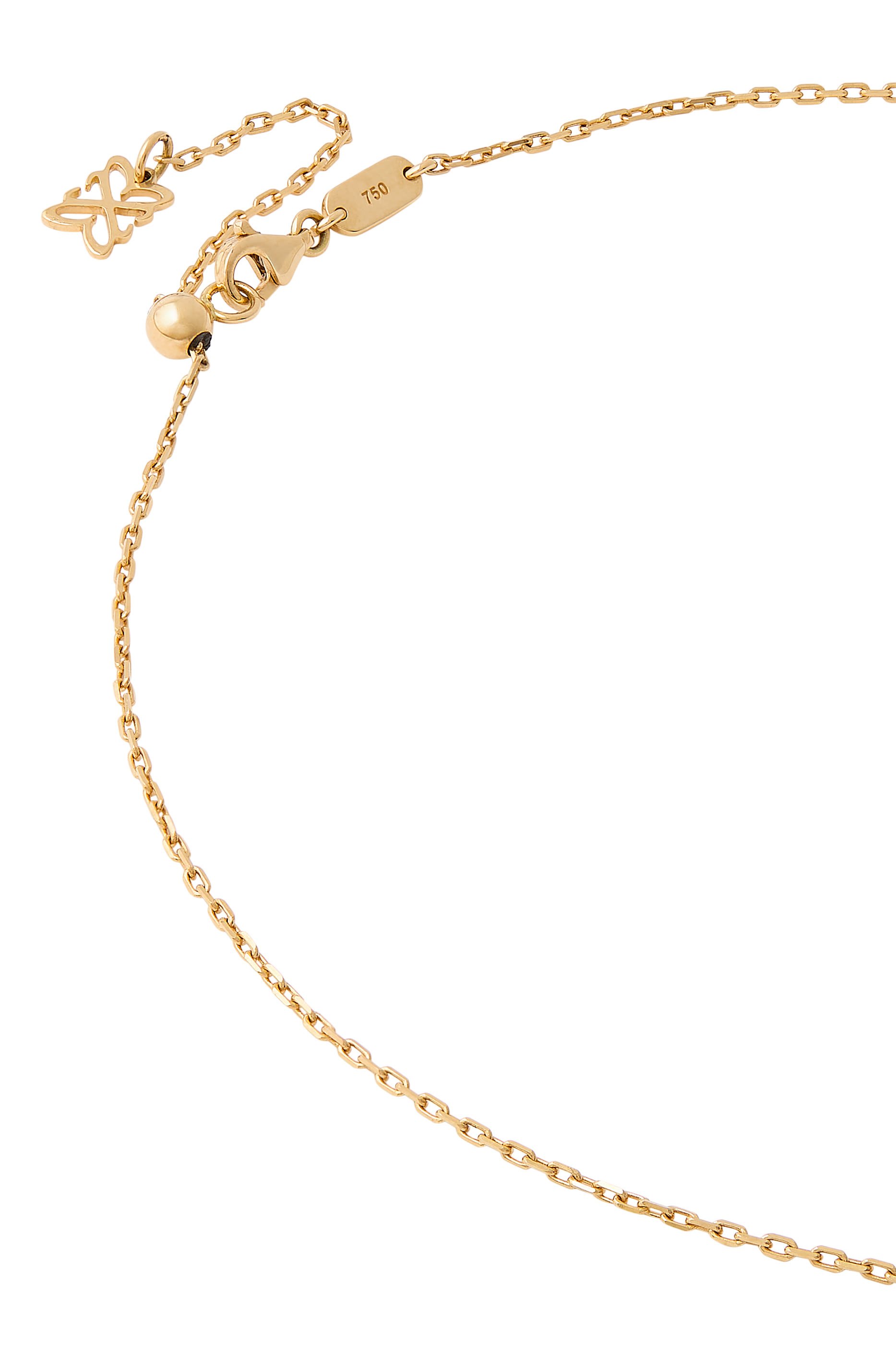 Dumbbell Pendant, 18k Rose Gold & Sapphires, Enamel