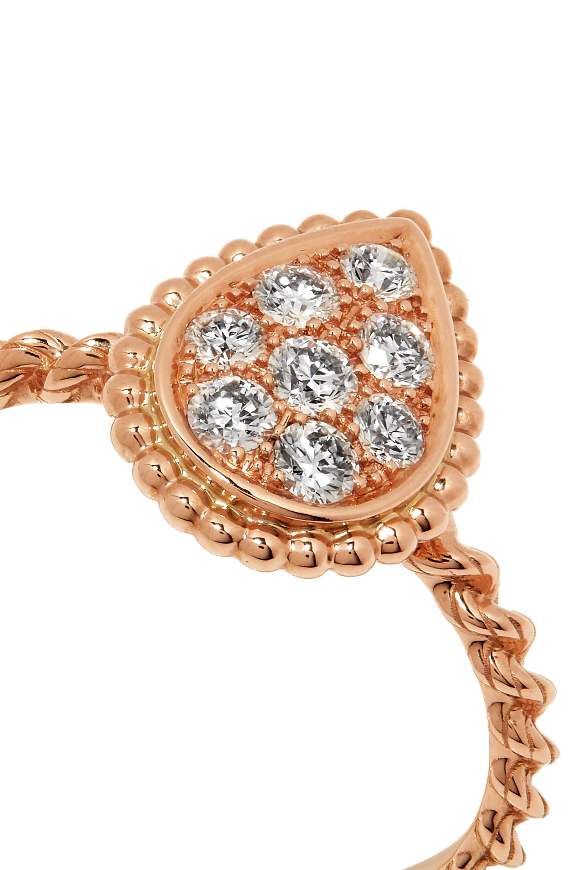 Serpent Boh&egrave;me Motif Ring, 18k Rose Gold & Diamonds