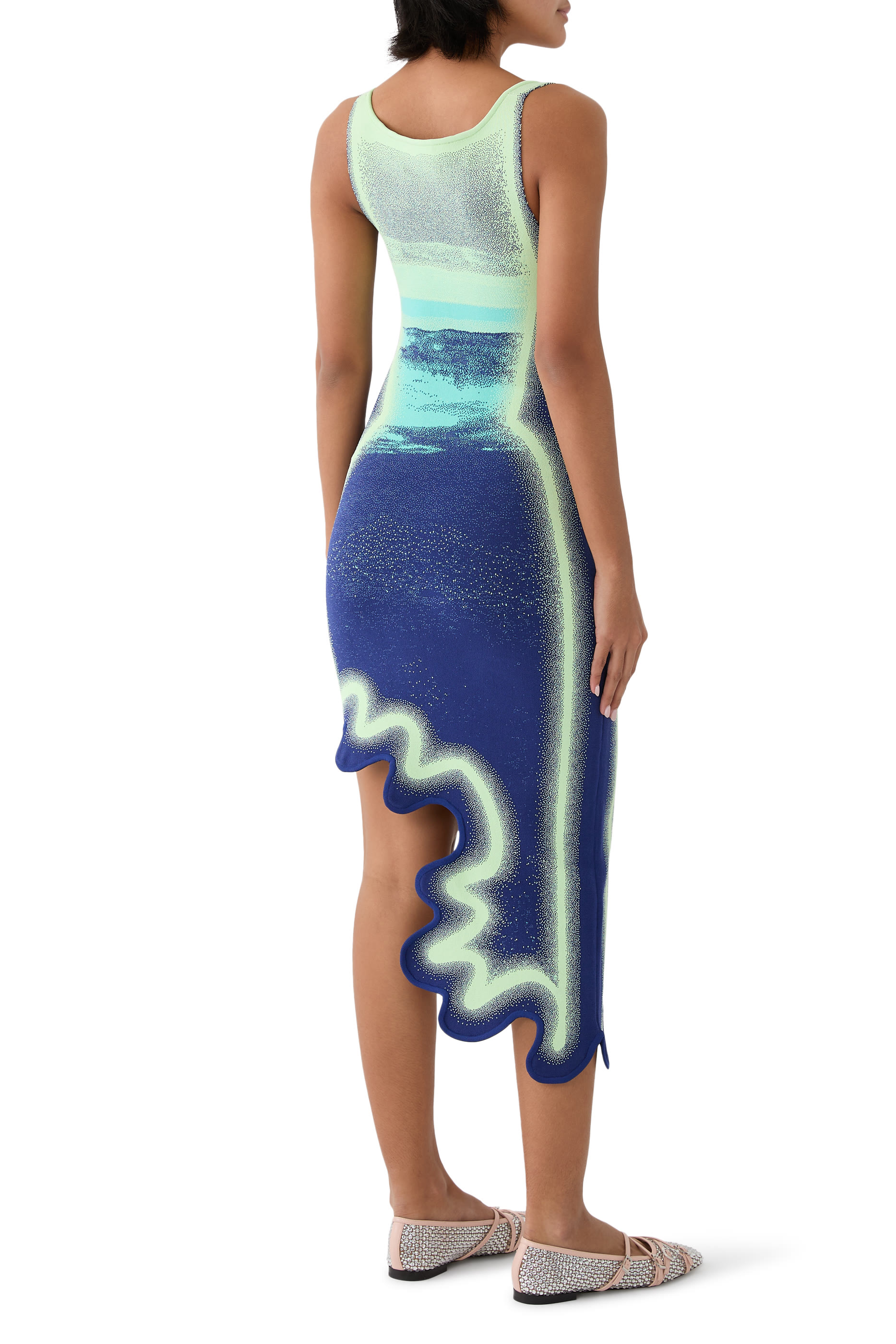 Hazel Reversible Wavy Asymmetric Dress