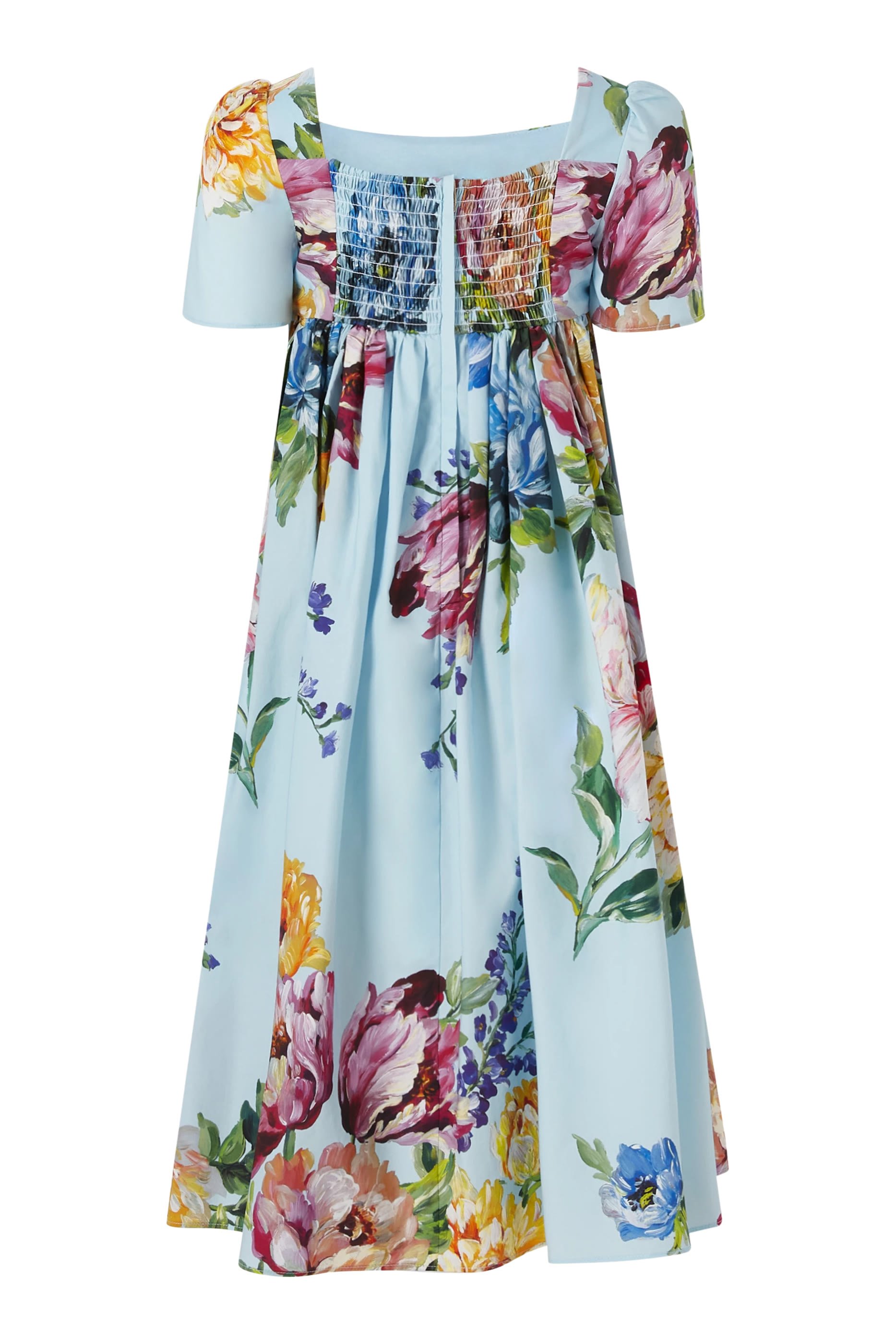Kids Floral-Print Poplin Dress