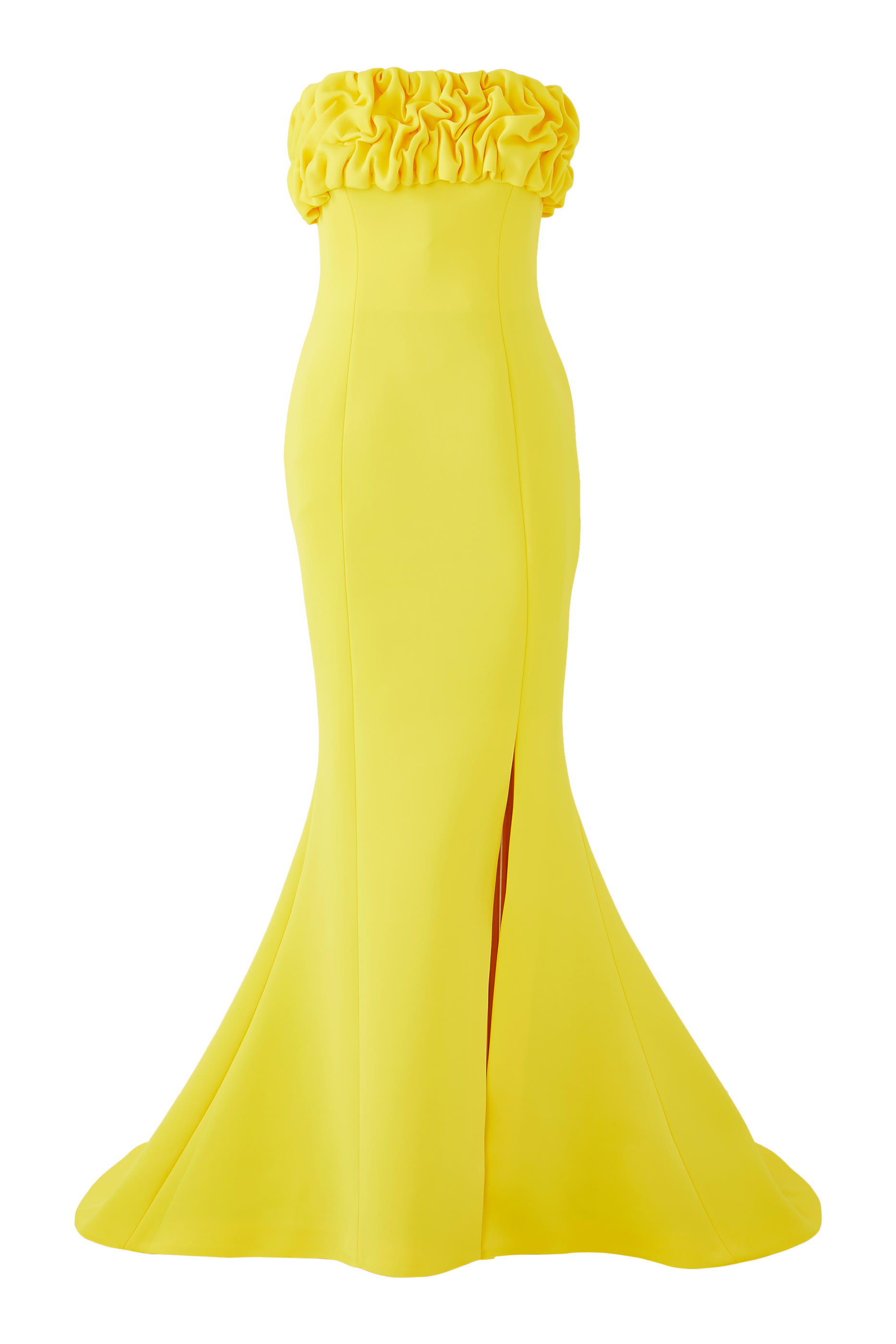 Stunning Strapless Yellow Gown