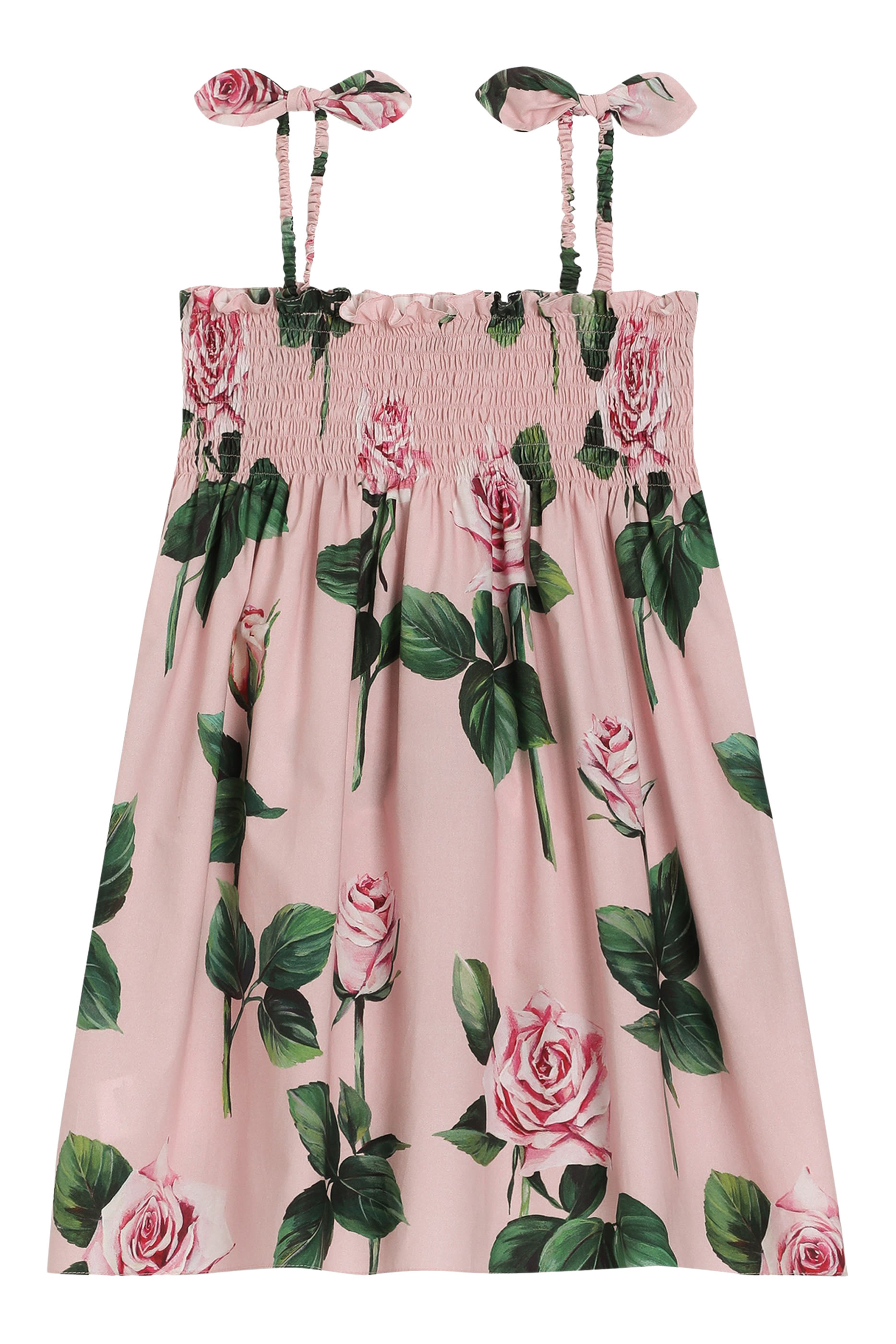 Kids Rose Print Poplin Dress