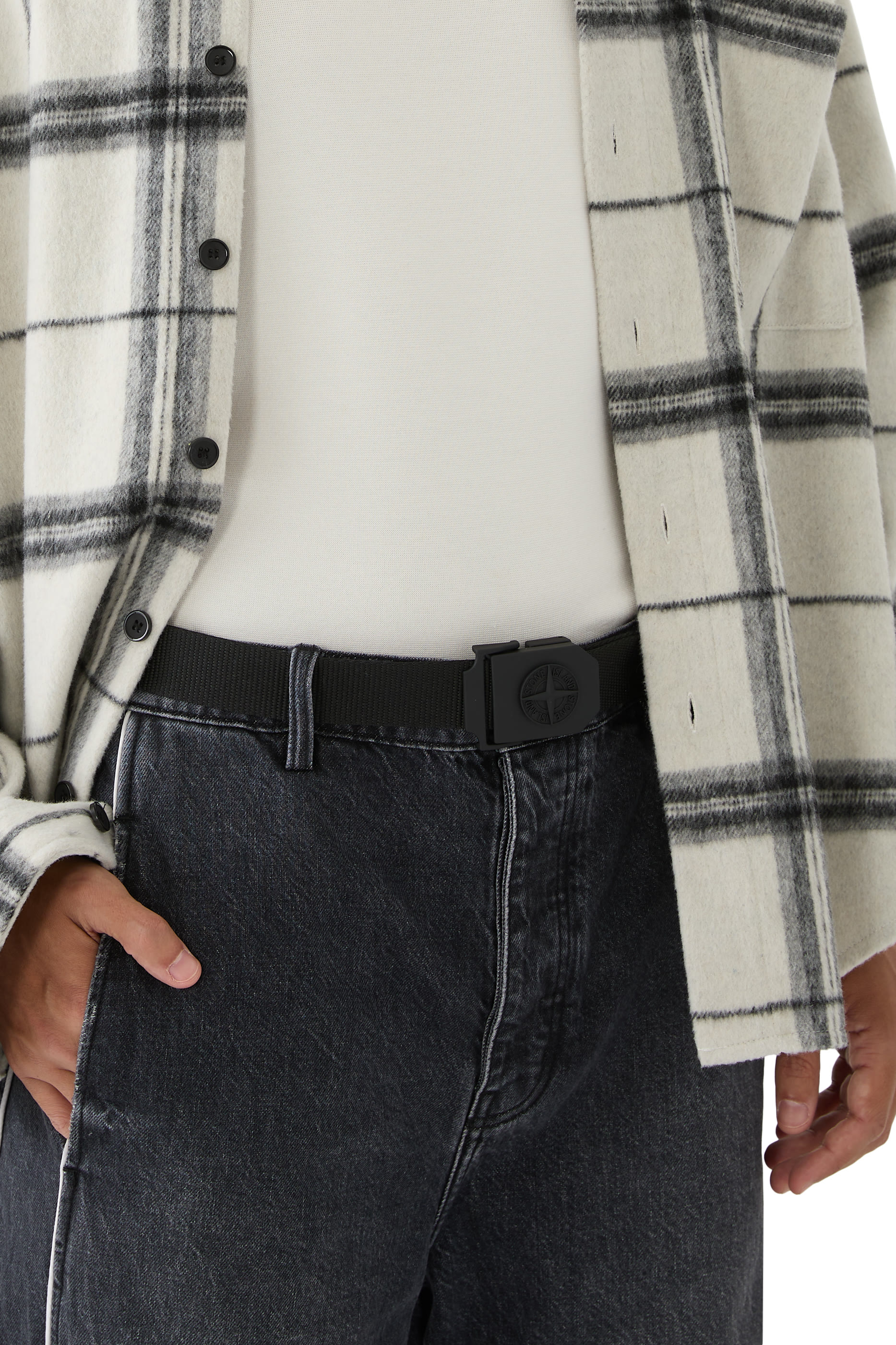 Matte Metal Buckle Belt