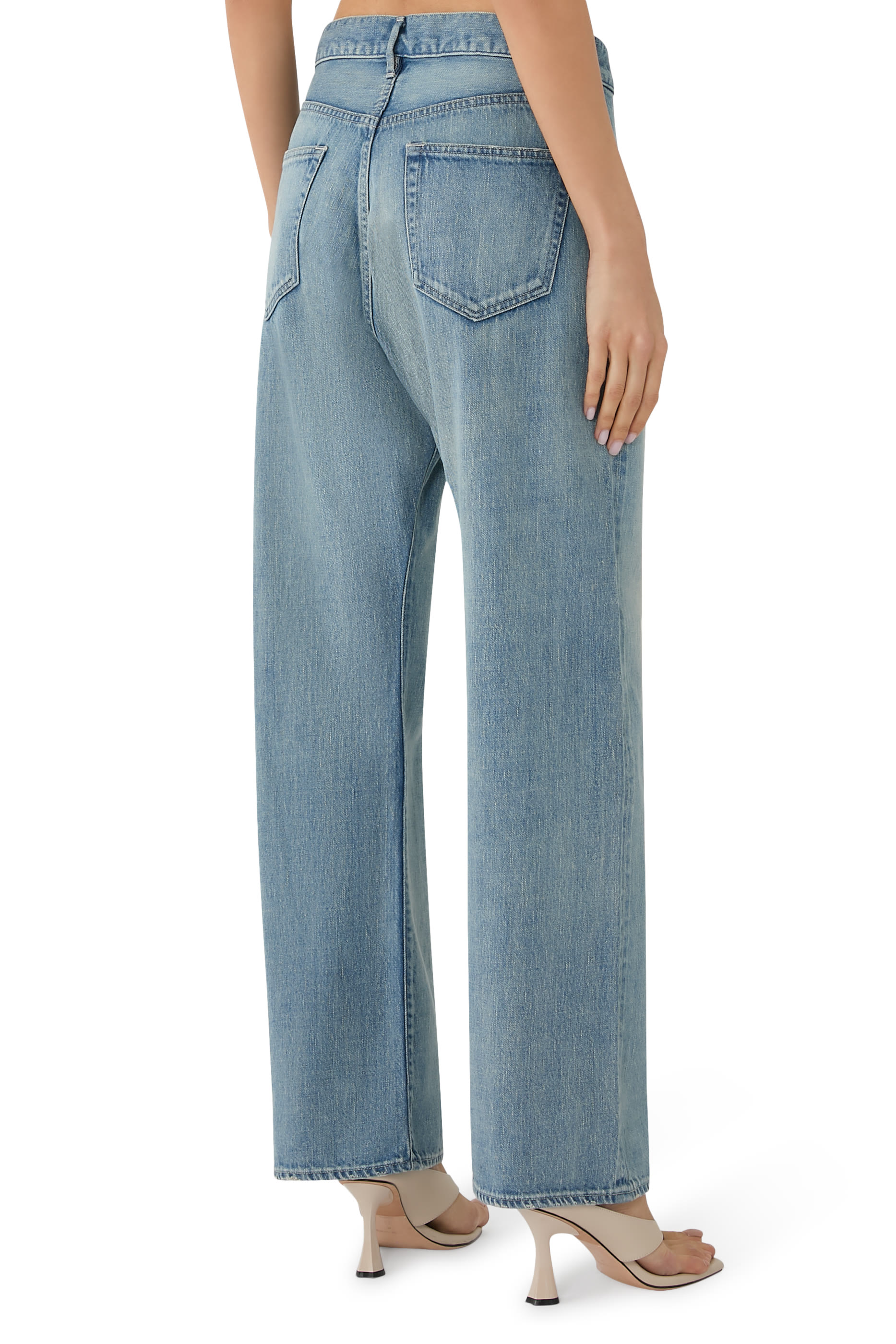 Selvedge Faded Light Denim Pants