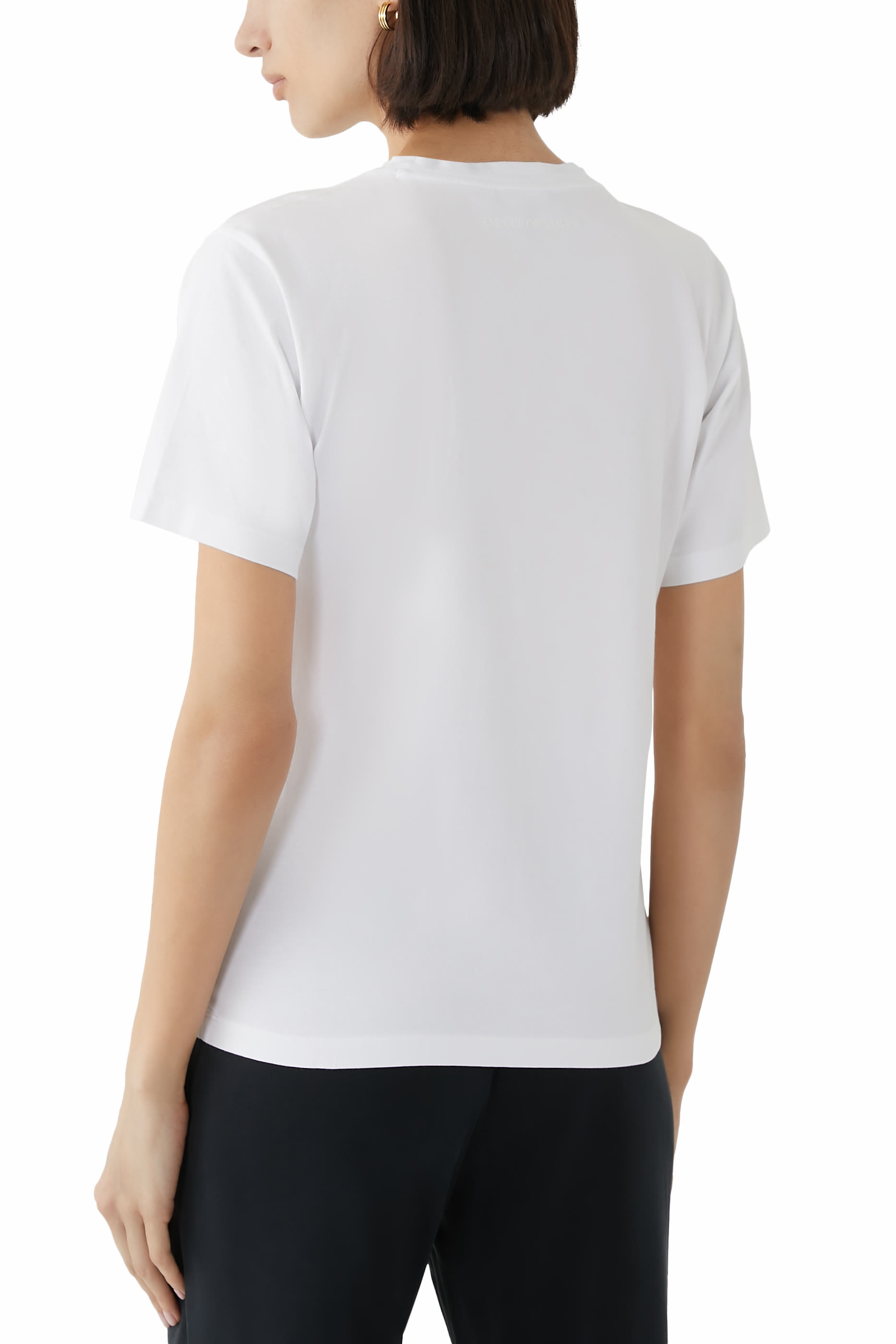 Multicolored Logo Embroidered Jersey T-Shirt