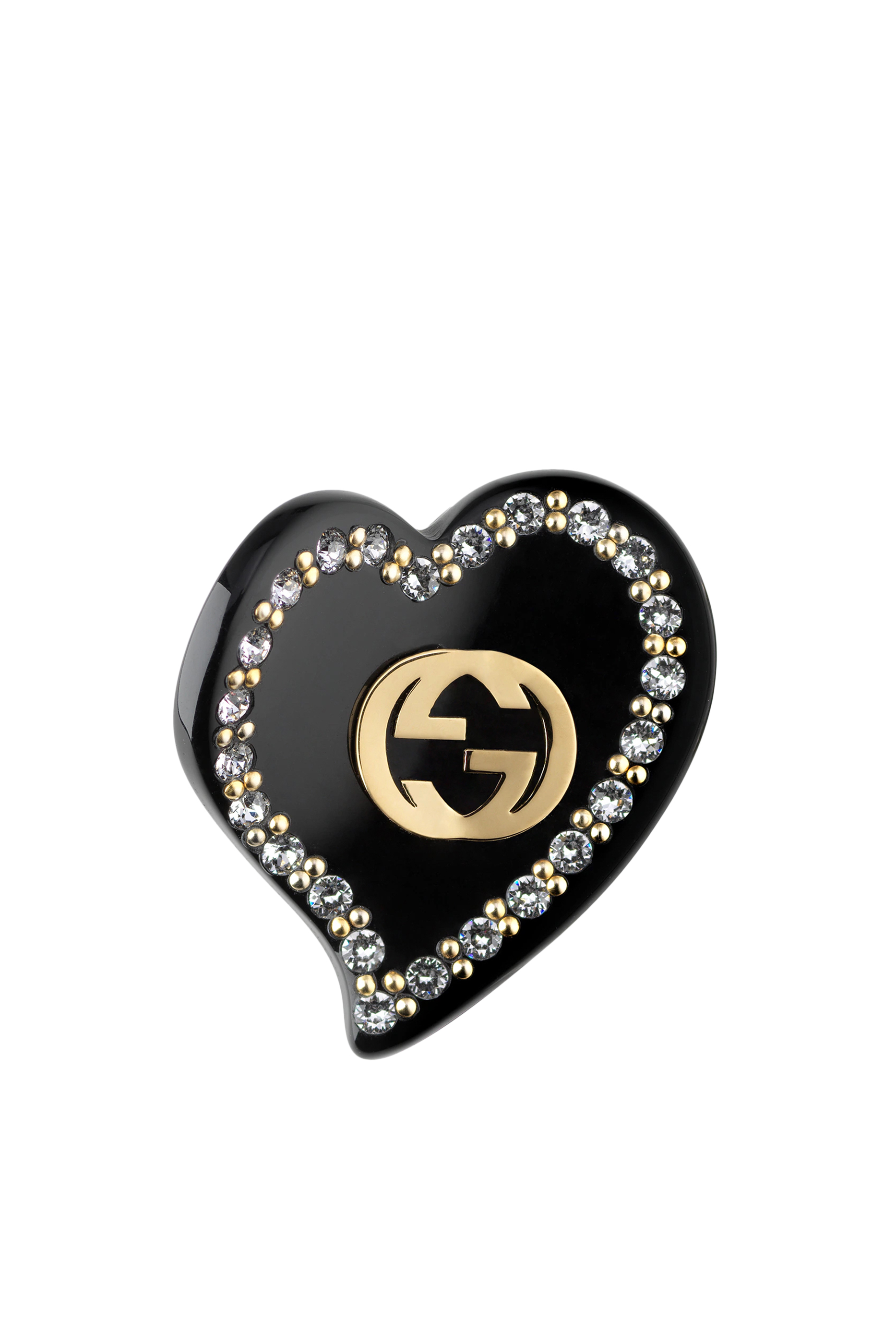 Interlocking G Heart Hair Clip