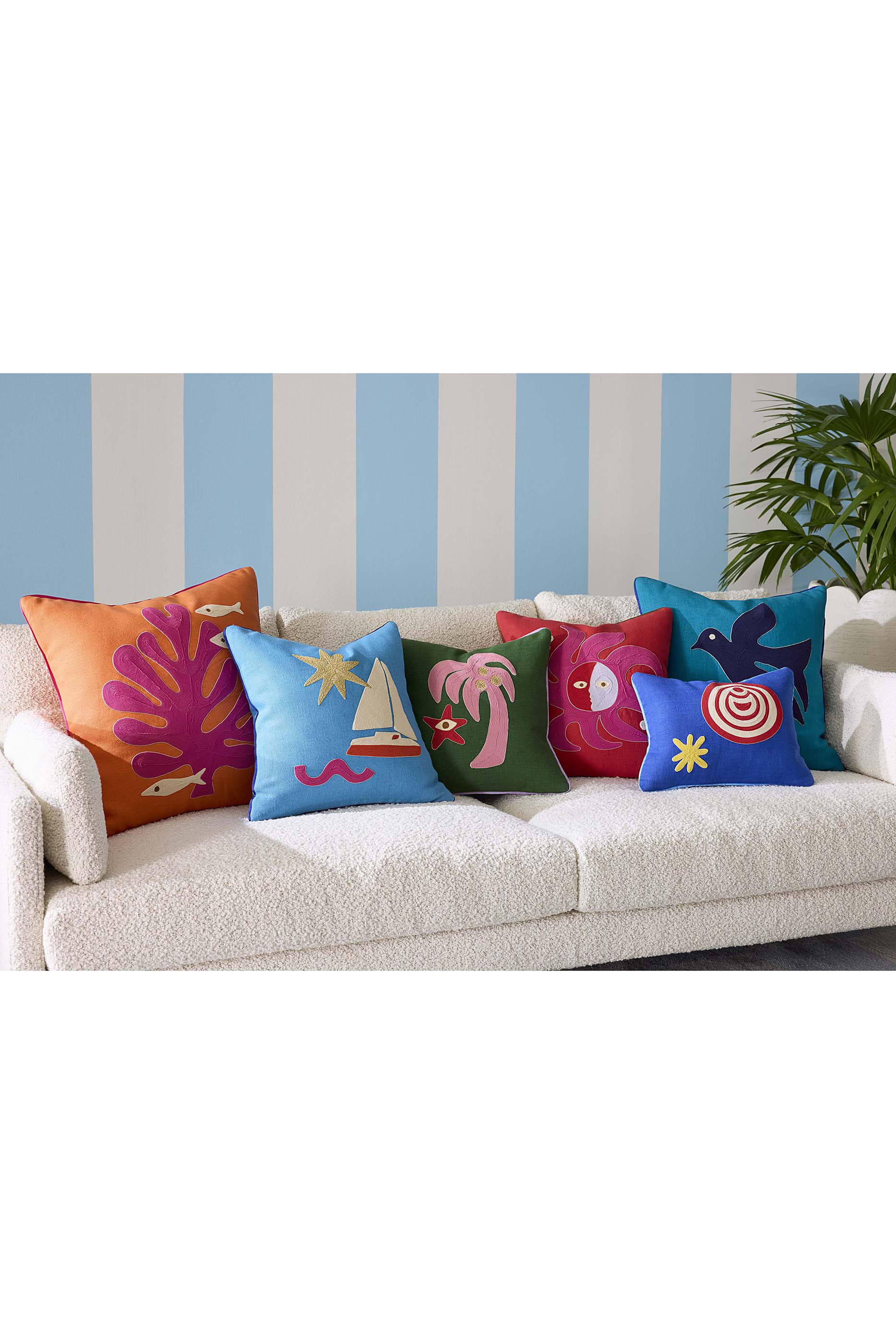 Playa Corded Bird Cushion 