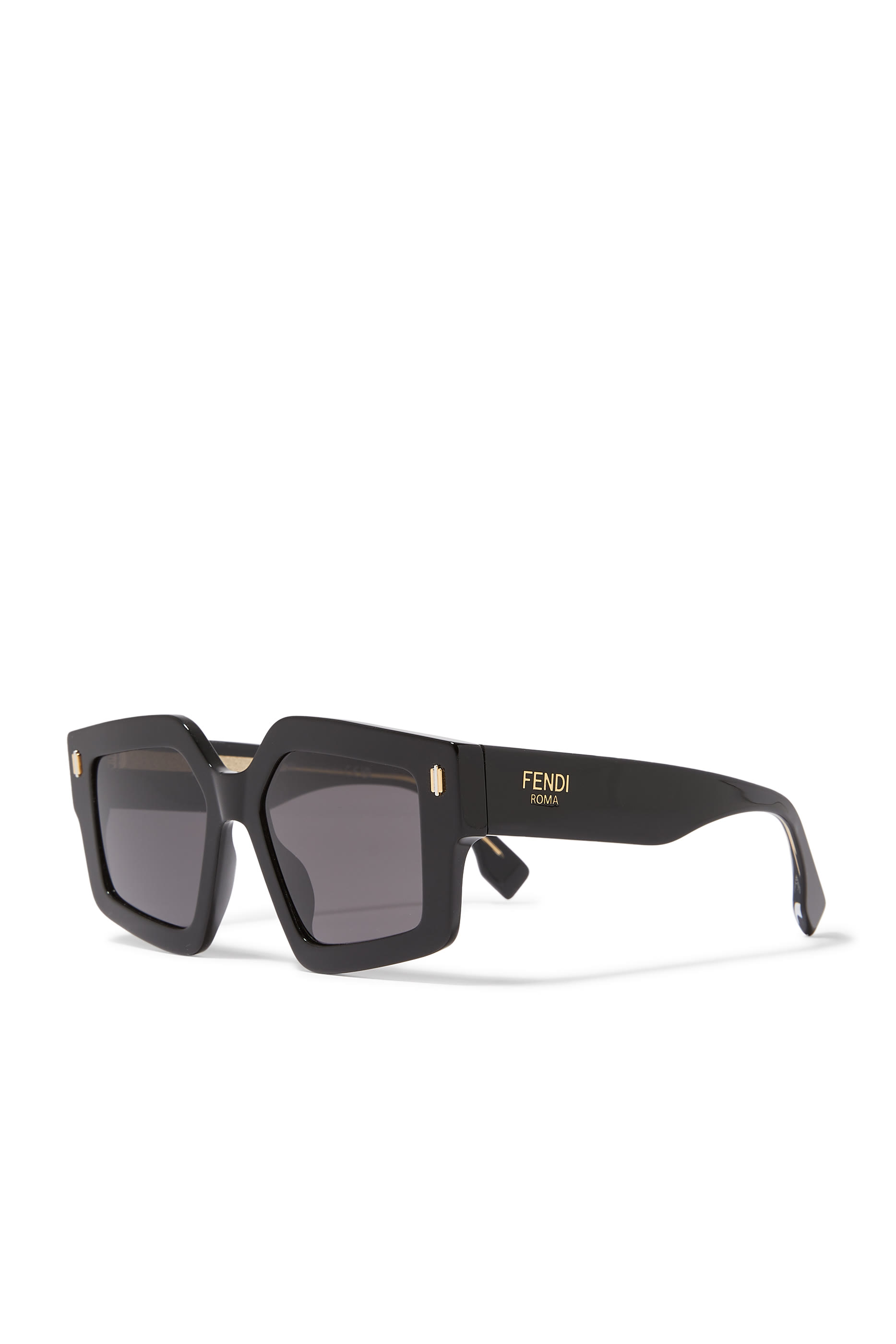 Fendi Roma Black Square Sunglasses