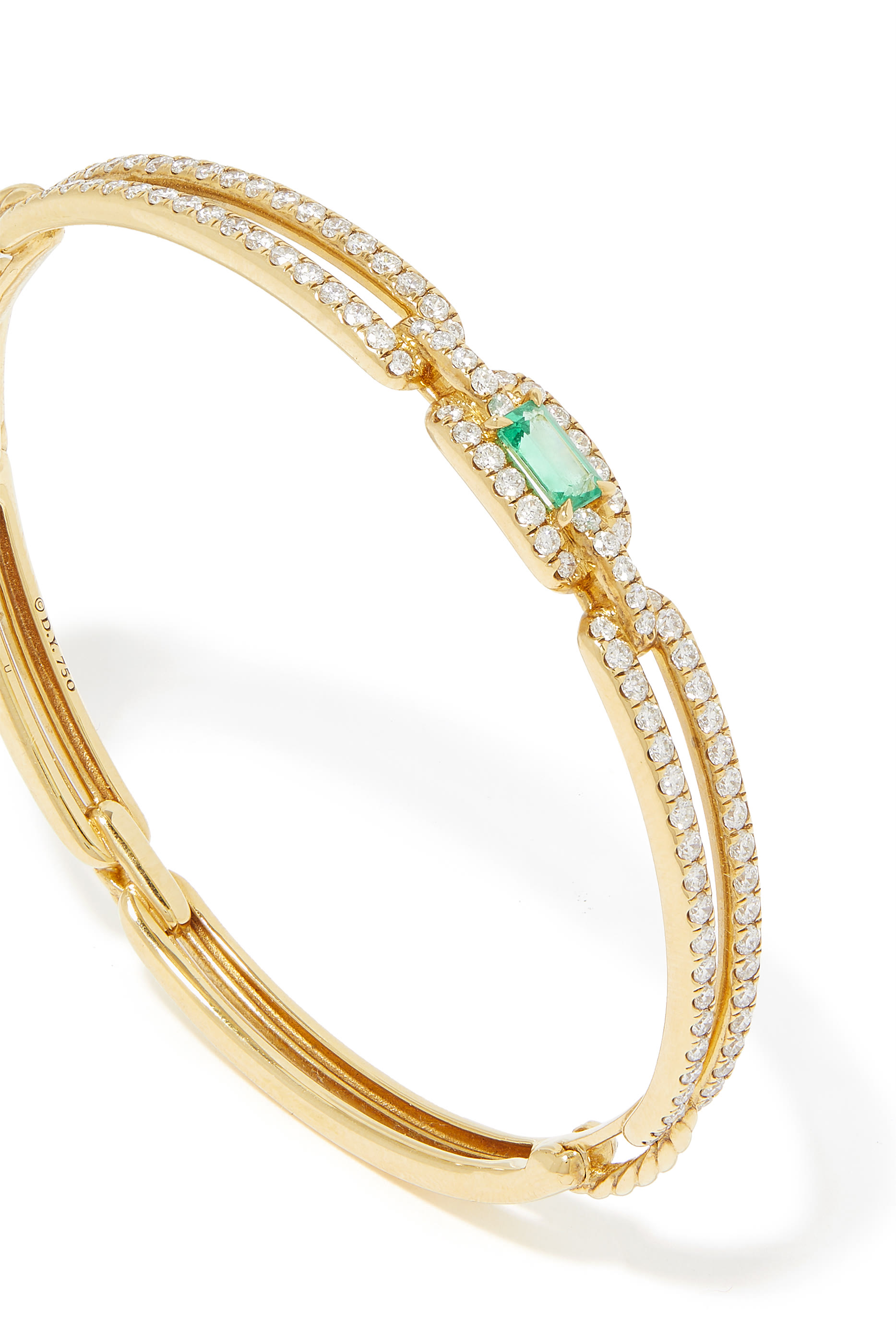 Emerald Stax Single Link Bracelet