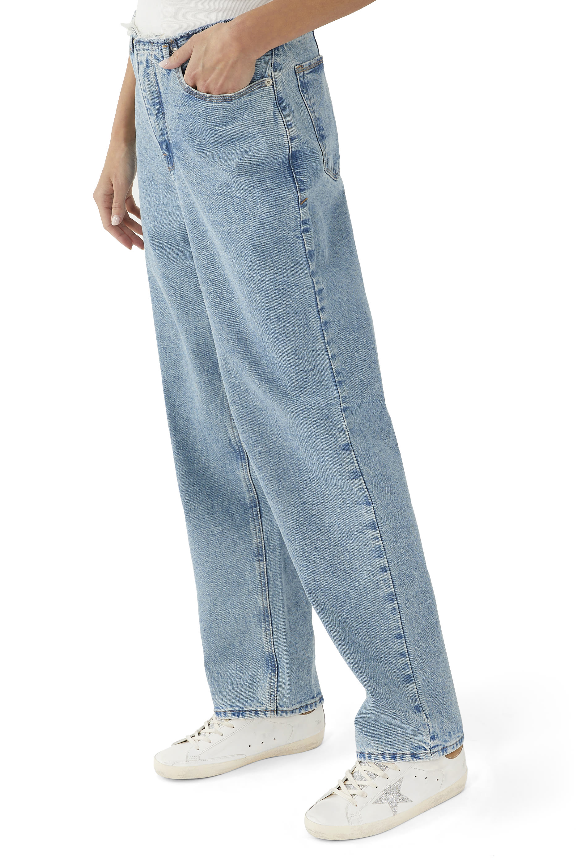 Super-Star Leather Sneakers with Swarovski Stones