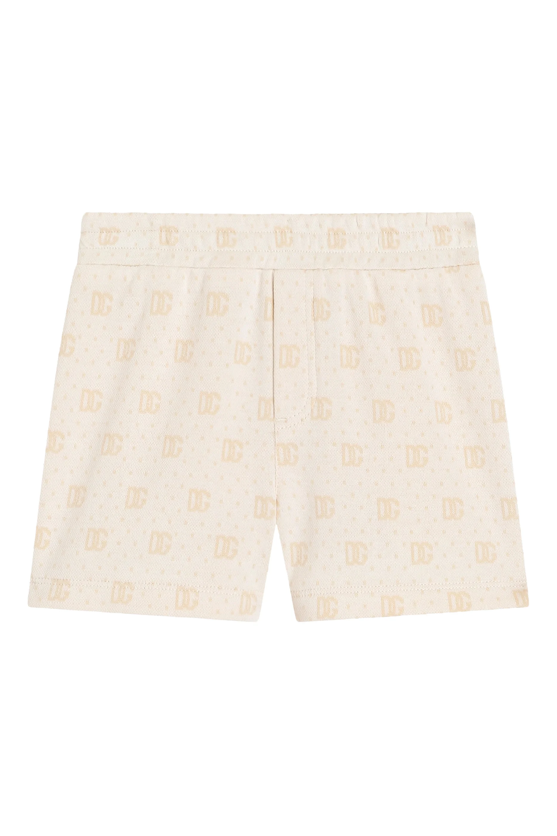 Kids DG Pattern and Polka Dots Jacquard Bermuda Shorts