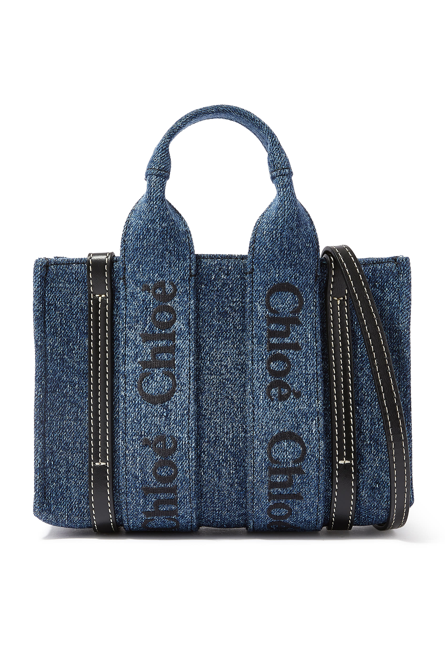 Mini Denim Woody Tote Bag