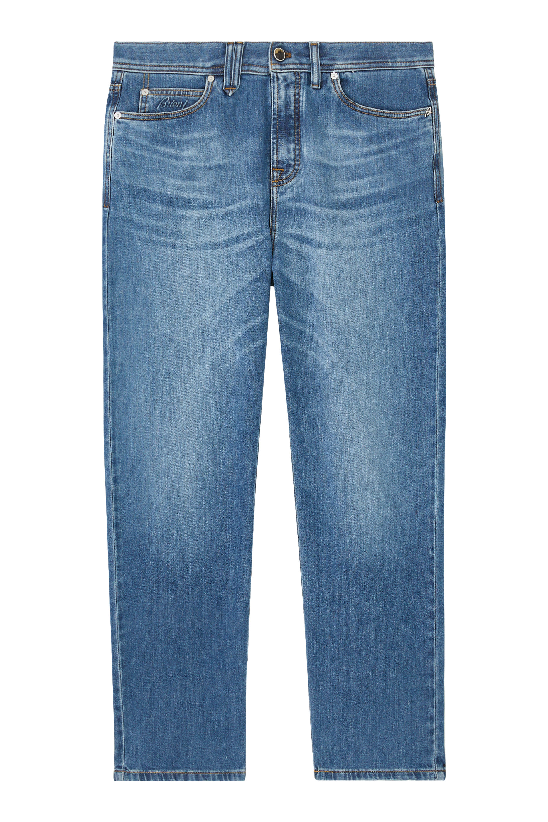 Straight-Leg Denim Jeans