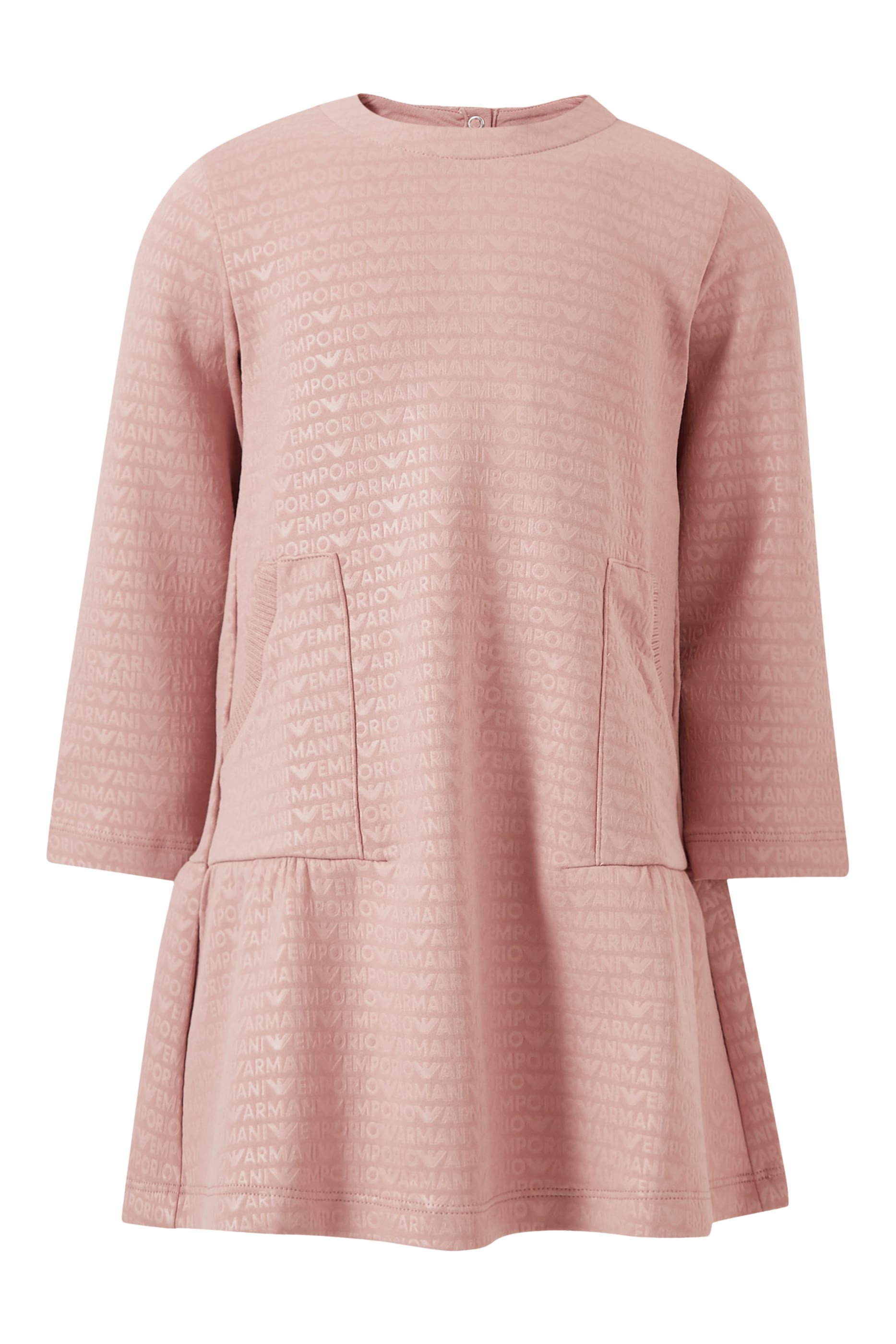 Kids All-Over EA Logo Text Dress