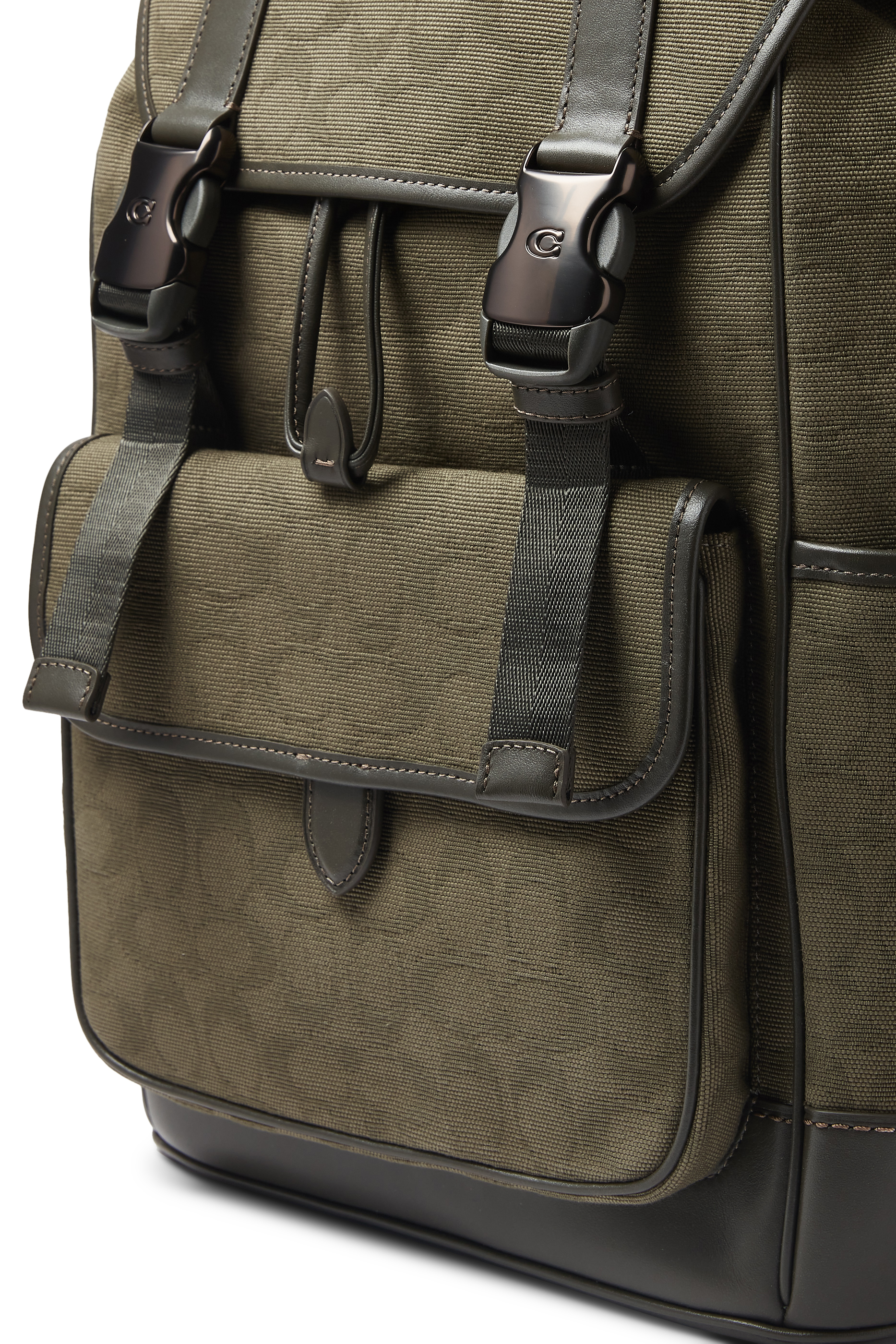 League Flap Backpack in Signature Cotton Jacquard
