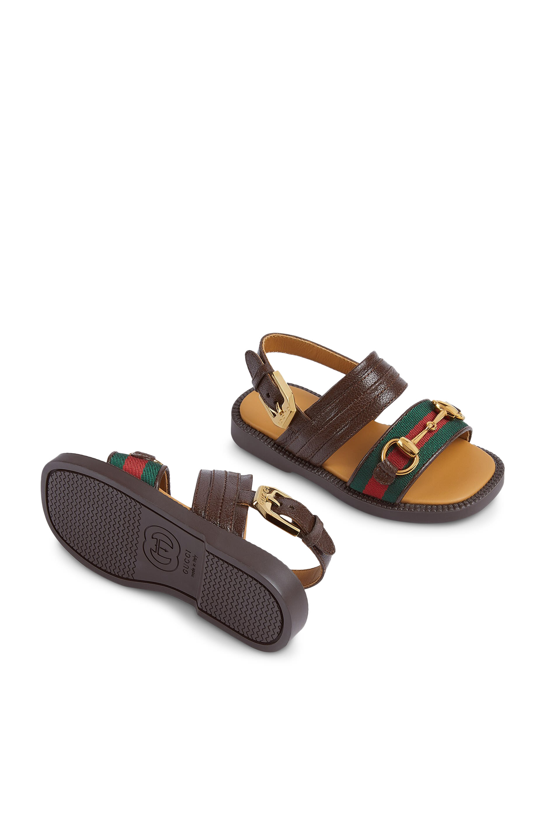 Kids Leather Horsebit Sandals