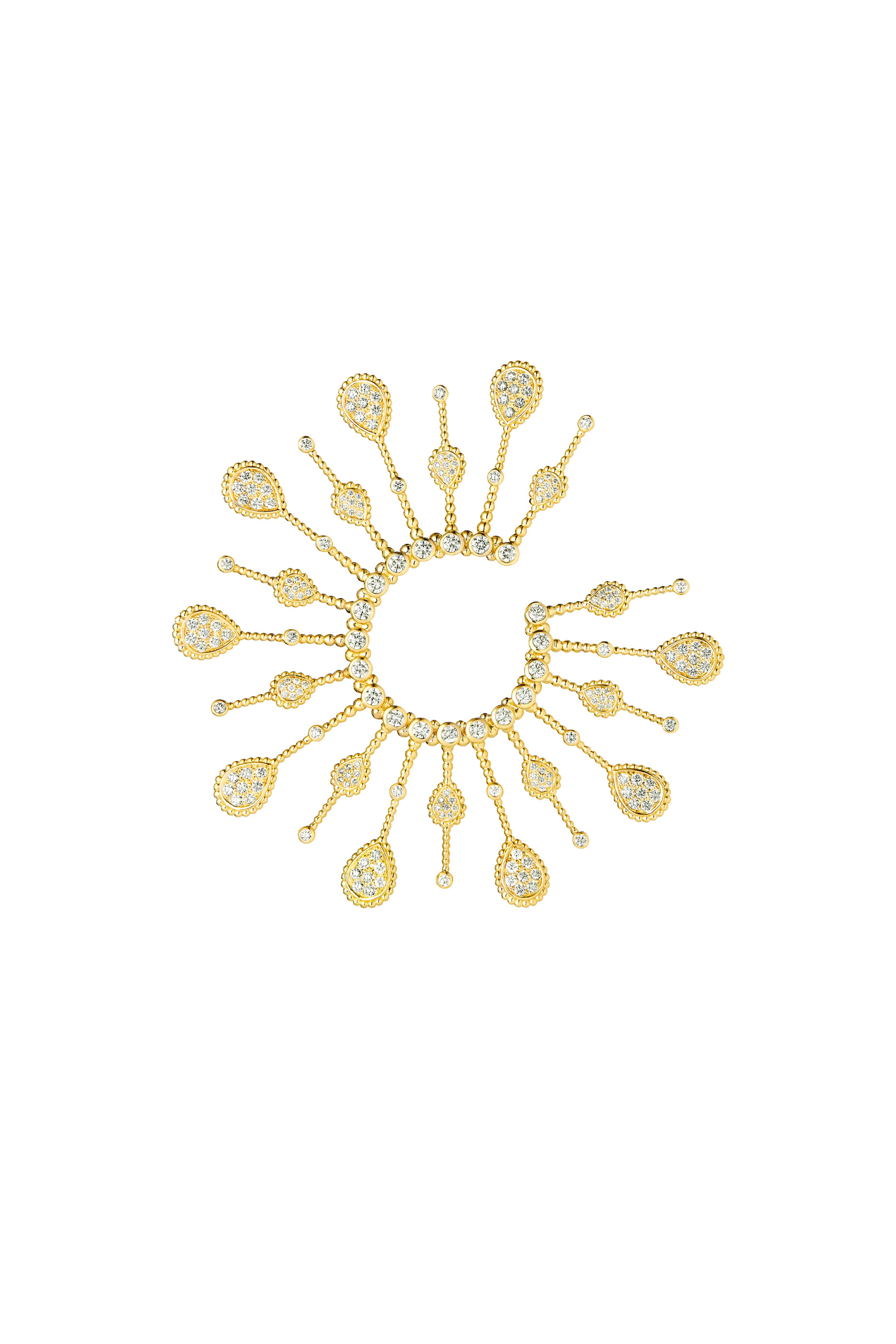 Serpent Boheme Hoop Earrings, 18k Yellow Gold & Diamonds