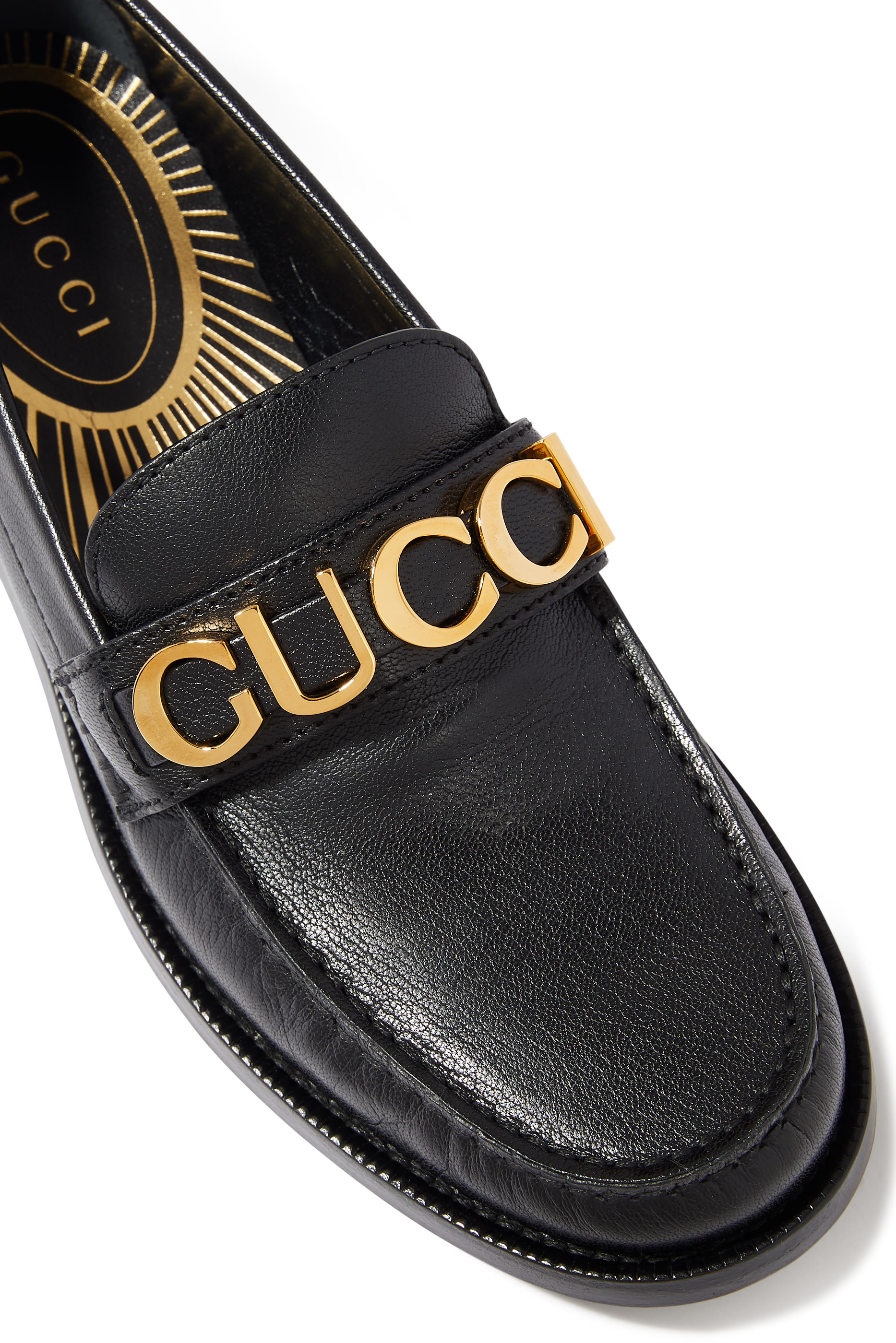 Logo Leather Loafers