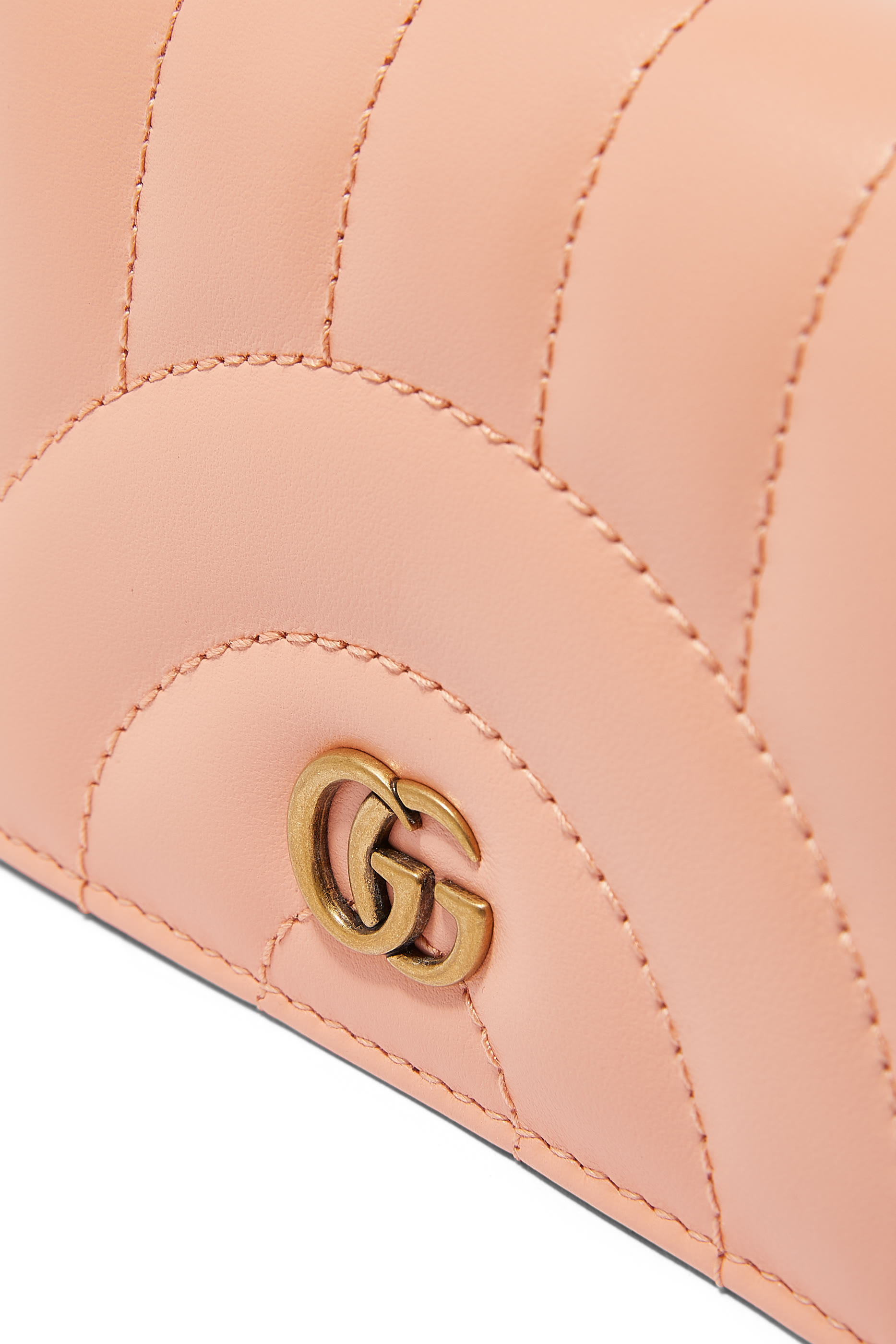 GG Marmont Matelass&eacute; Card Case Wallet