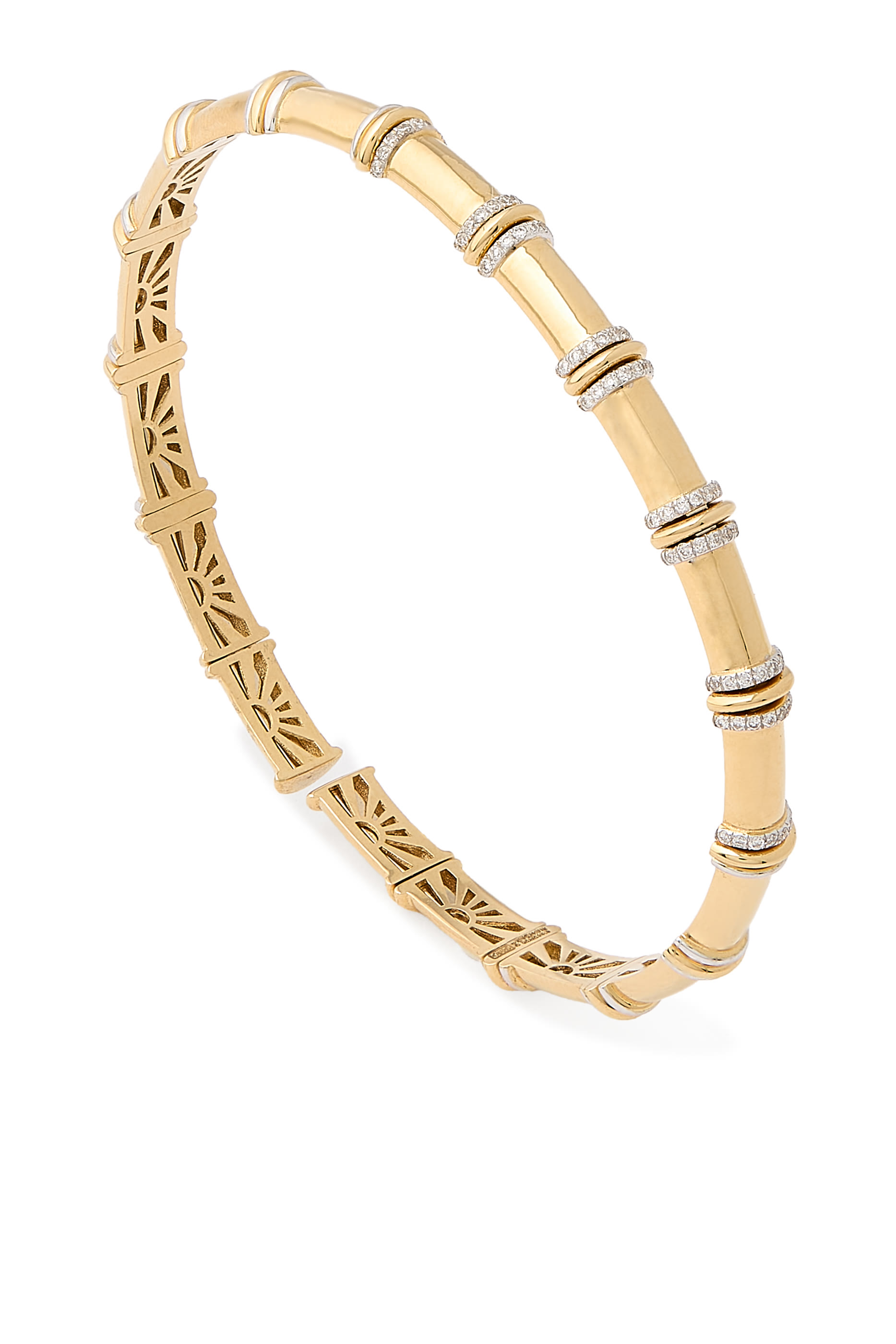 Mini Bracelet, 18k Yellow Gold with Diamonds